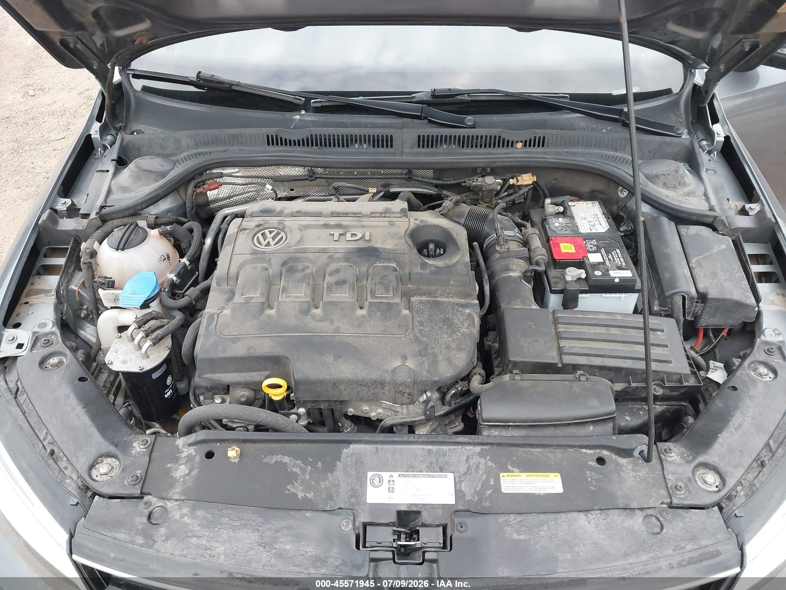 2015 Volkswagen Jetta 2.0l Tdi Se Gray vin: 3VWLA7AJ5FM320573