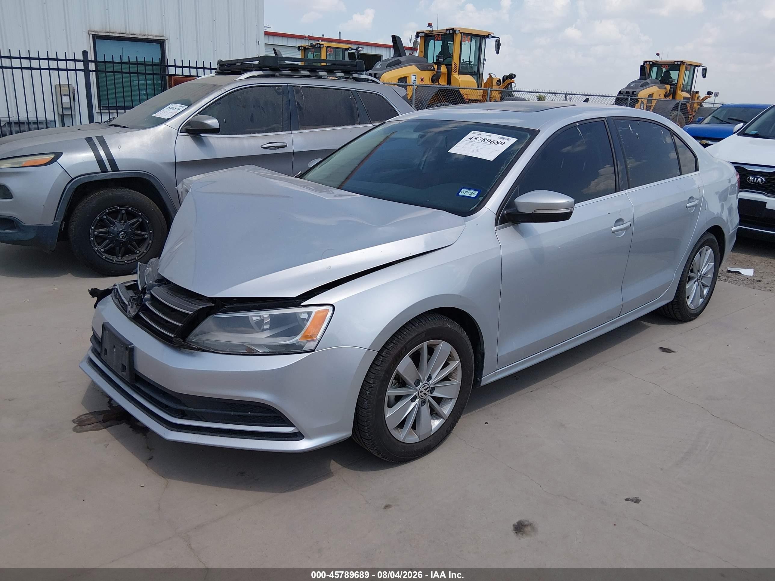 2015 Volkswagen Jetta 2.0l Tdi Se Silver vin: 3VWLA7AJ5FM324686