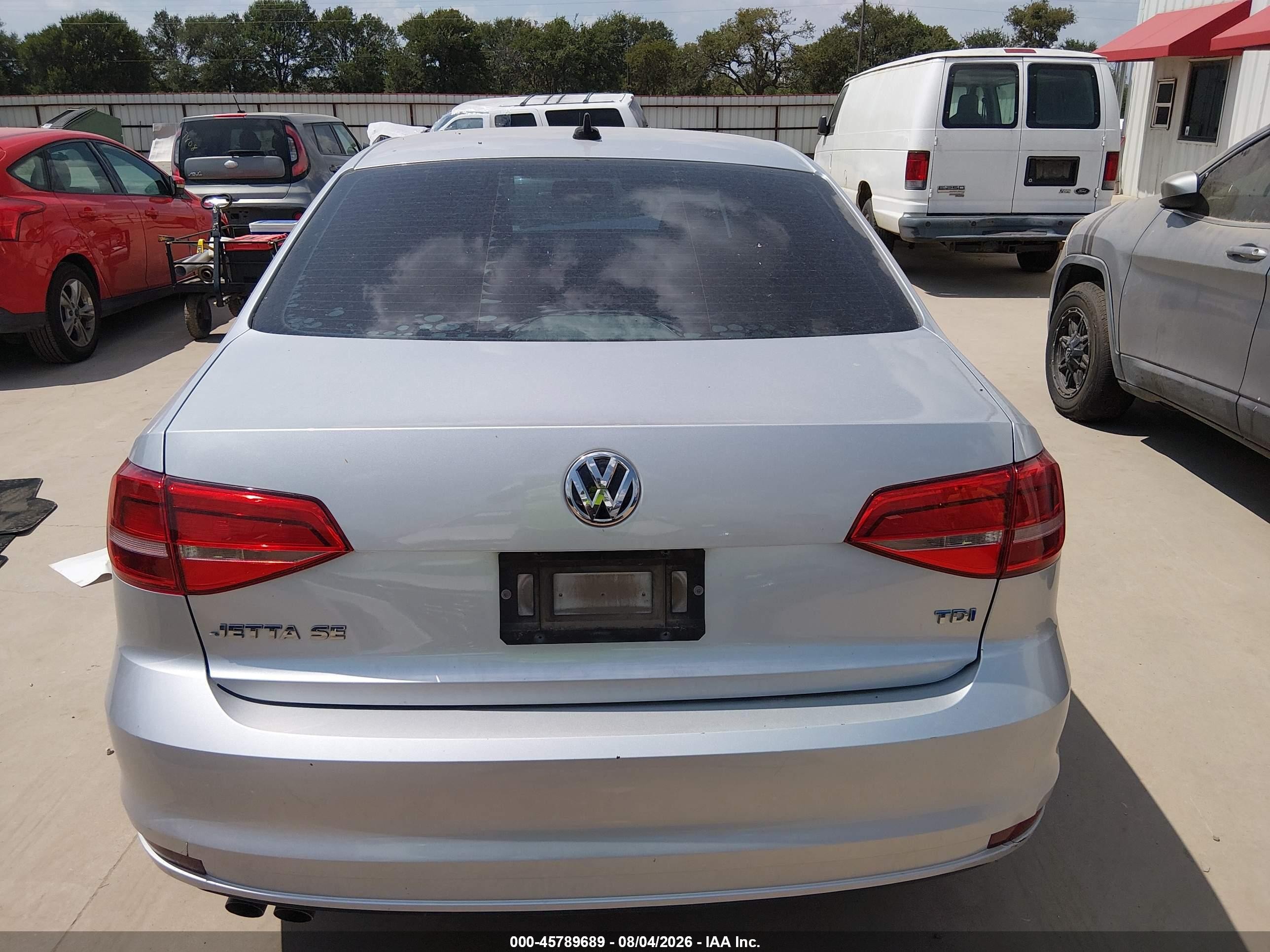 2015 Volkswagen Jetta 2.0l Tdi Se Silver vin: 3VWLA7AJ5FM324686