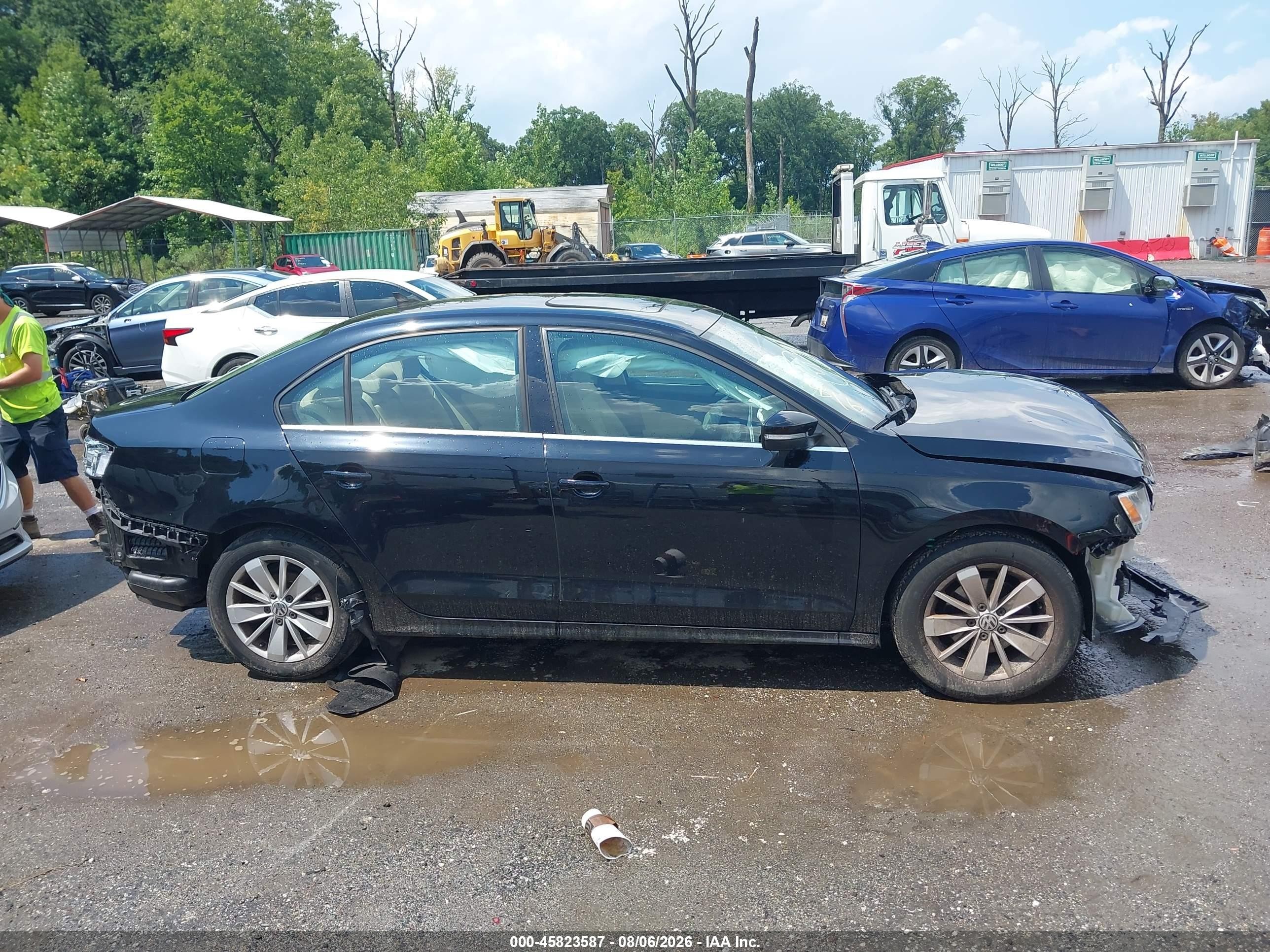 2015 Volkswagen Jetta 2.0l Tdi Se Black vin: 3VWLA7AJ5FM325403