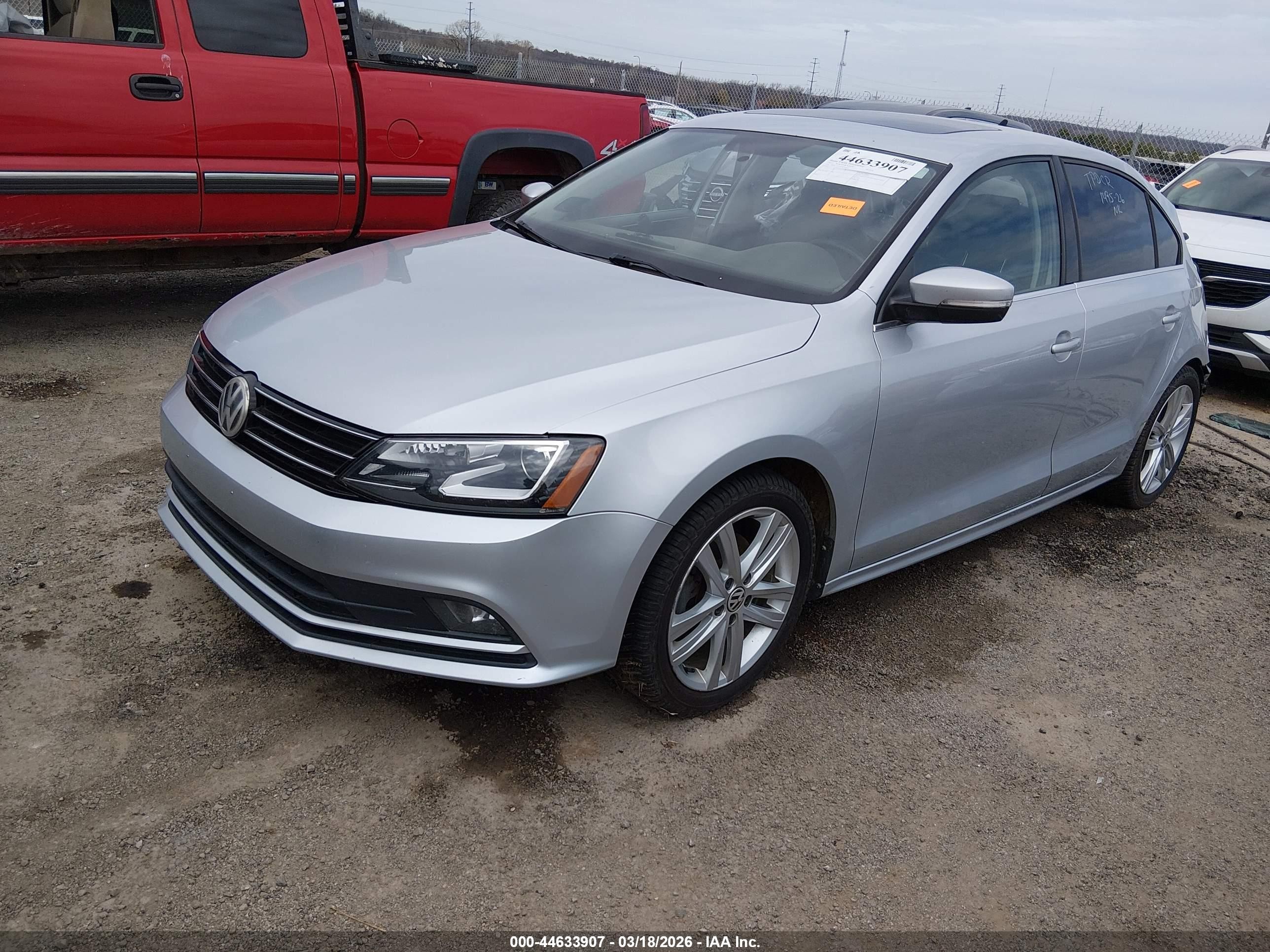 2015 Volkswagen Jetta 2.0l Tdi Sel Серебряный vin: 3VWLA7AJ7FM265415