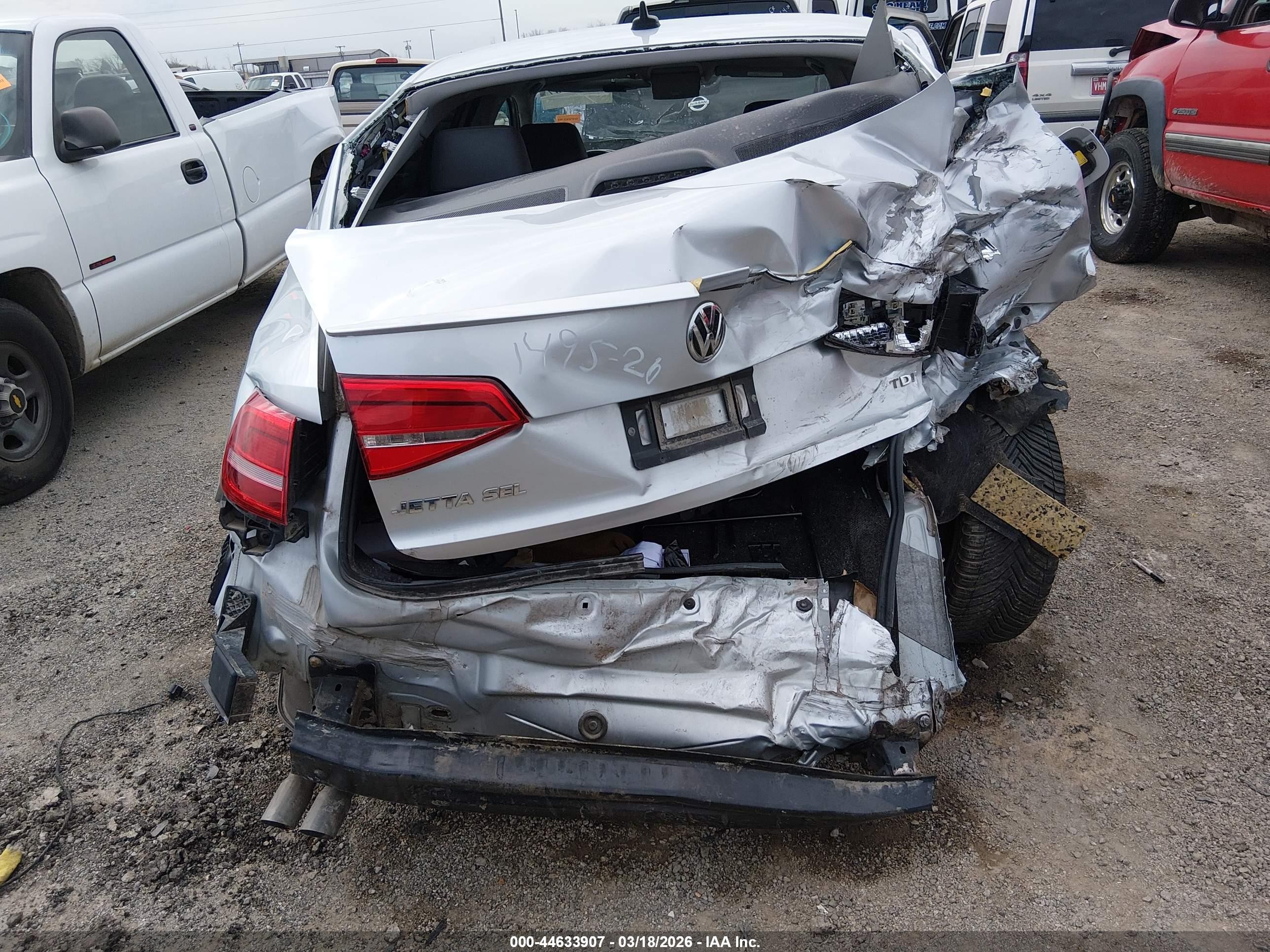 2015 Volkswagen Jetta 2.0l Tdi Sel Серебряный vin: 3VWLA7AJ7FM265415