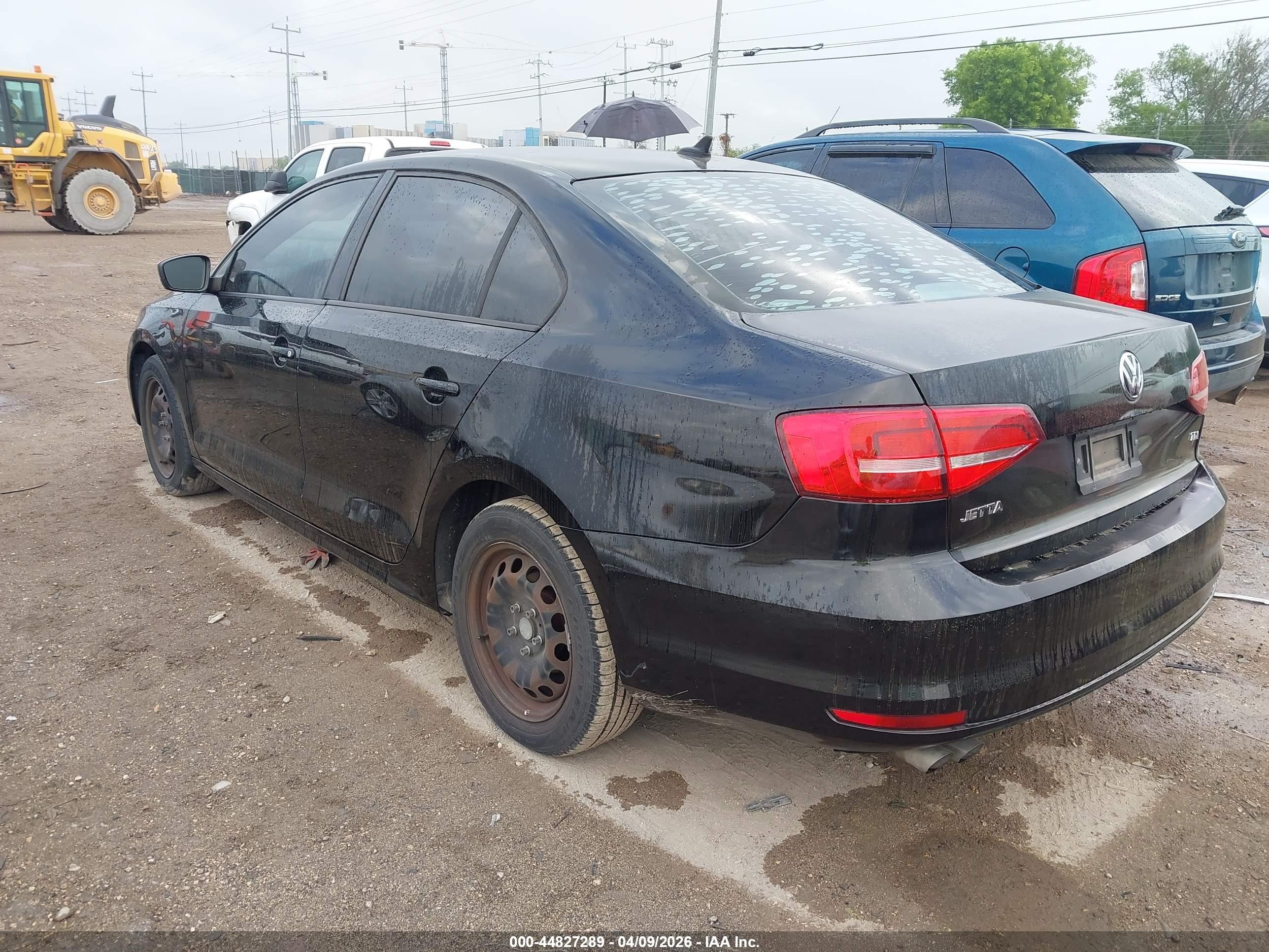 2015 Volkswagen Jetta 2.0l Tdi S Black vin: 3VWLA7AJ8FM341188