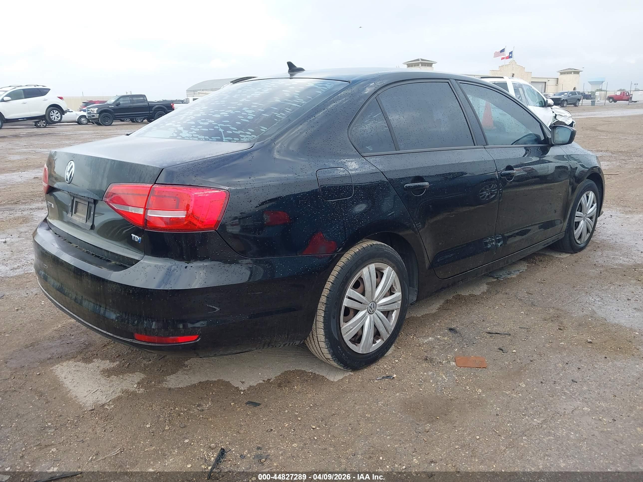 2015 Volkswagen Jetta 2.0l Tdi S Black vin: 3VWLA7AJ8FM341188