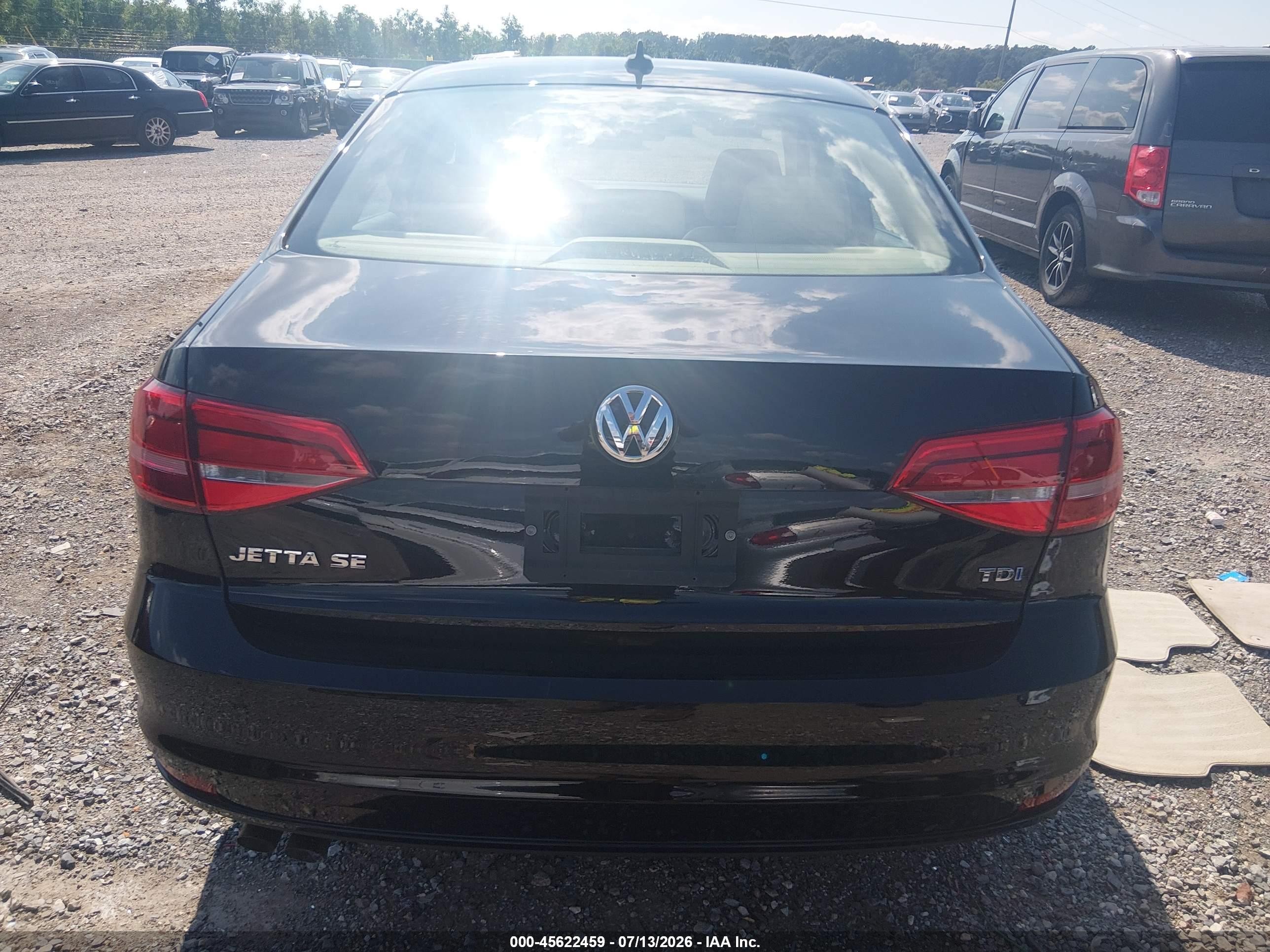 2015 Volkswagen Jetta 2.0l Tdi Se Black vin: 3VWLA7AJ8FM328232