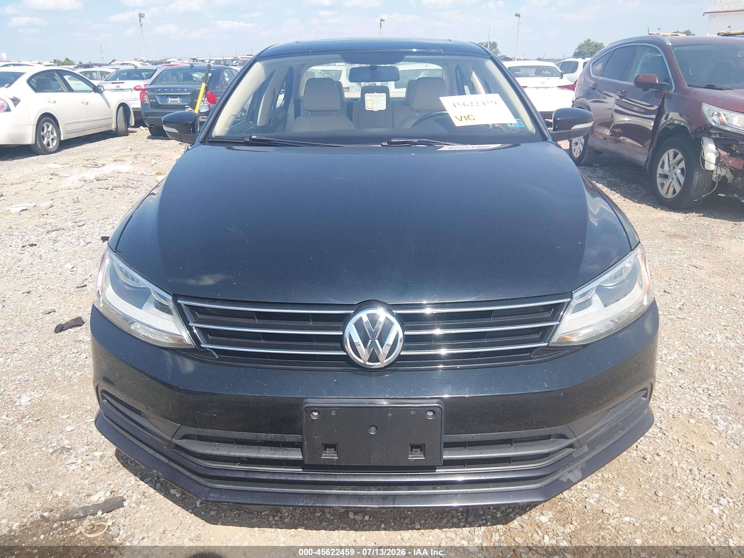 2015 Volkswagen Jetta 2.0l Tdi Se Black vin: 3VWLA7AJ8FM328232