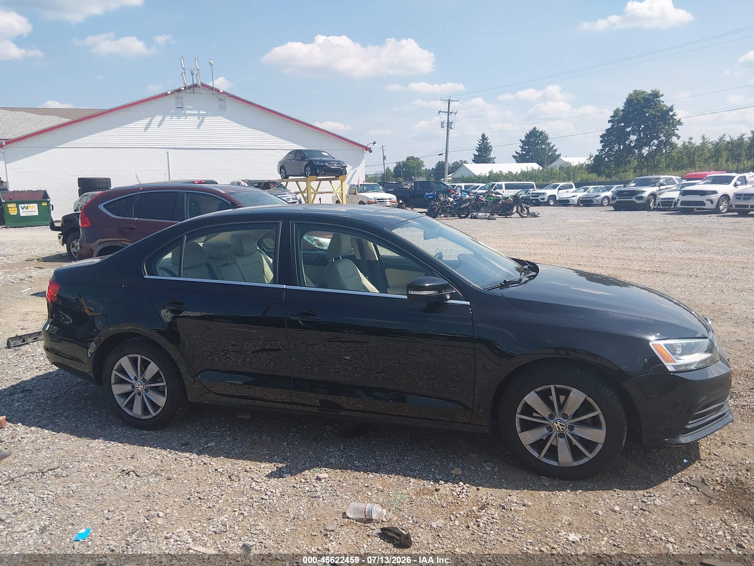 2015 Volkswagen Jetta 2.0l Tdi Se Black vin: 3VWLA7AJ8FM328232