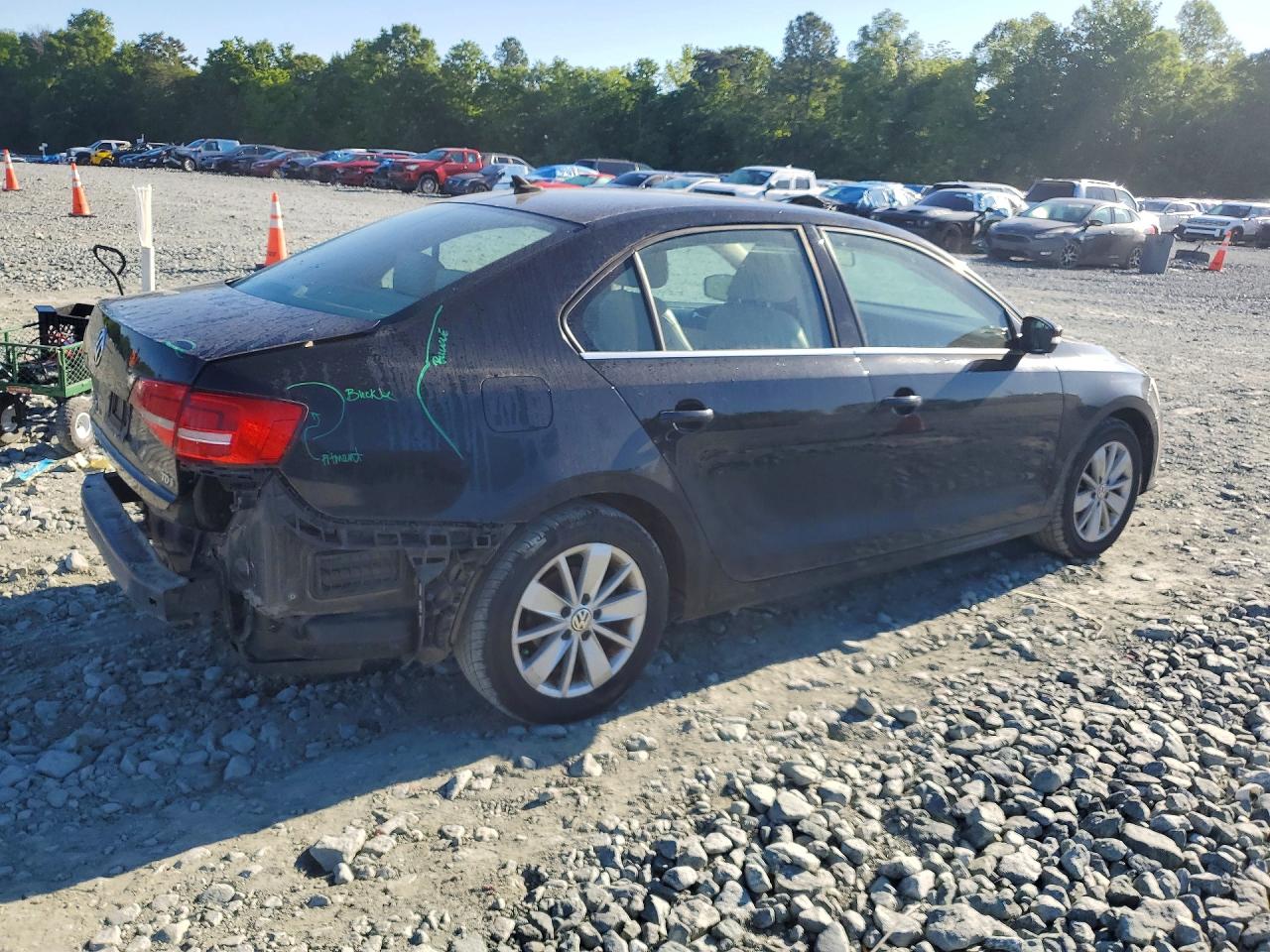 2015 Volkswagen Jetta Tdi Black vin: 3VWLA7AJ8FM340915
