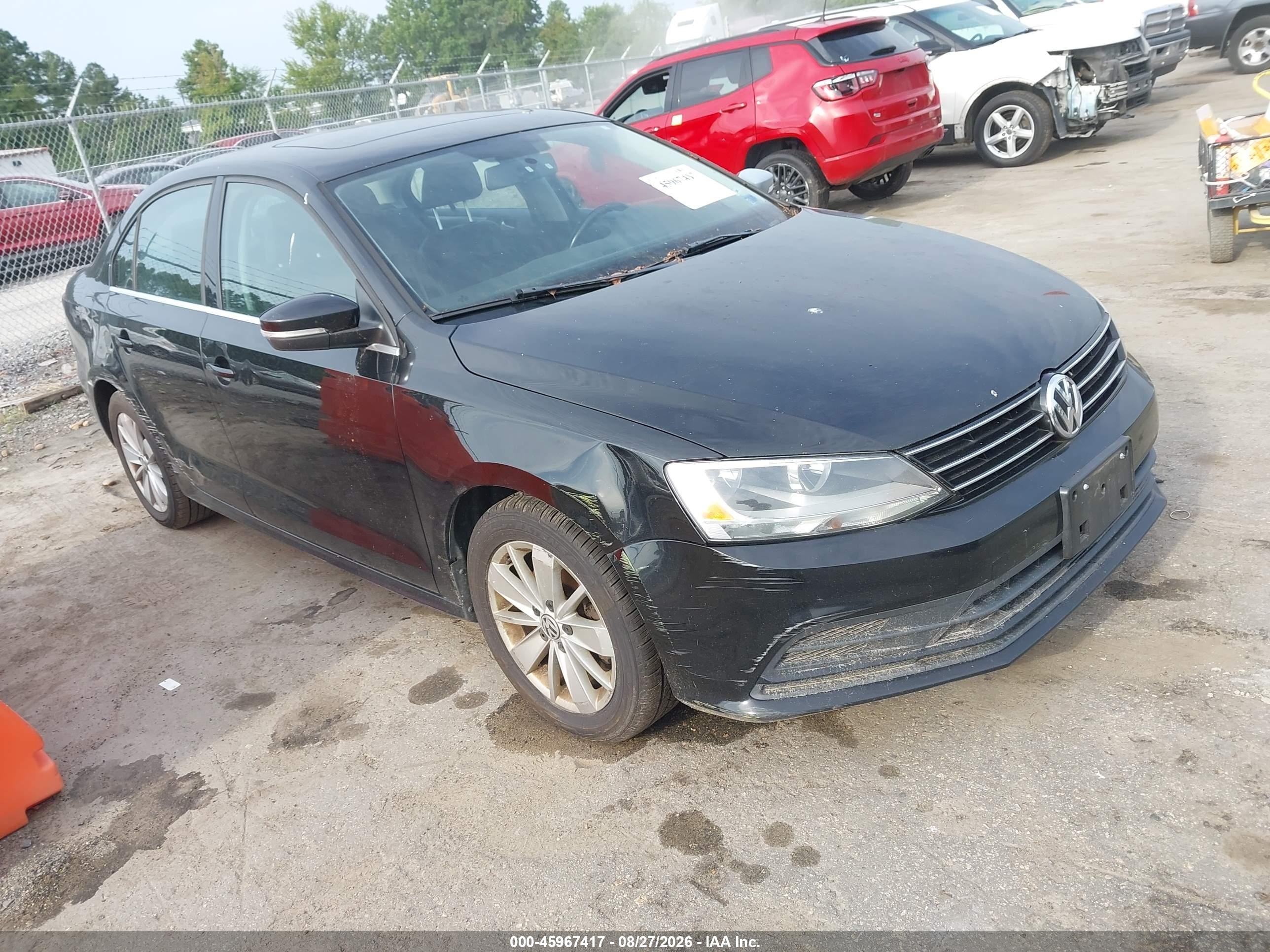 2015 Volkswagen Jetta 2.0l Tdi Se Black vin: 3VWLA7AJ9FM227796
