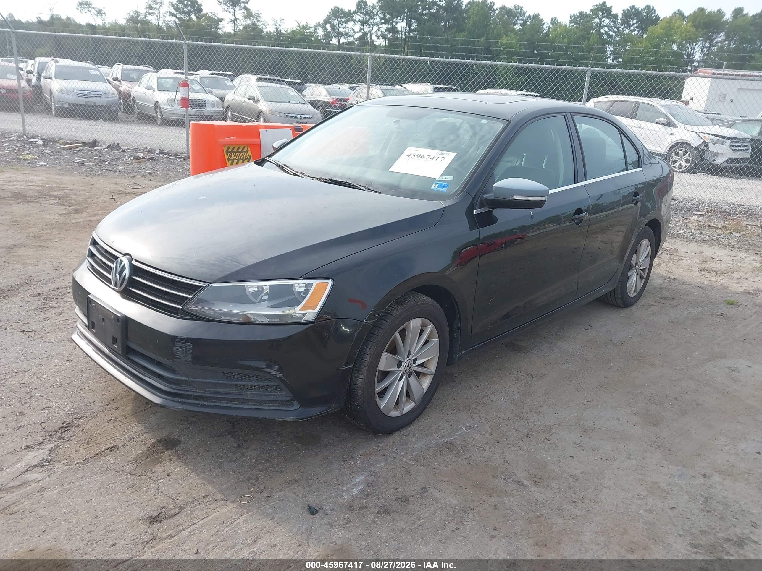 2015 Volkswagen Jetta 2.0l Tdi Se Black vin: 3VWLA7AJ9FM227796