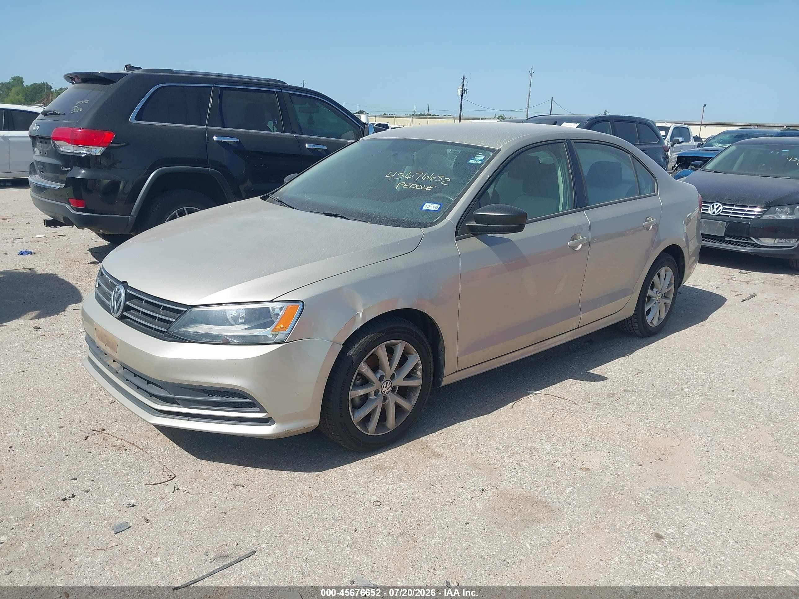 2015 Volkswagen Jetta 2.0l Tdi S Золотой vin: 3VWLA7AJXFM263299