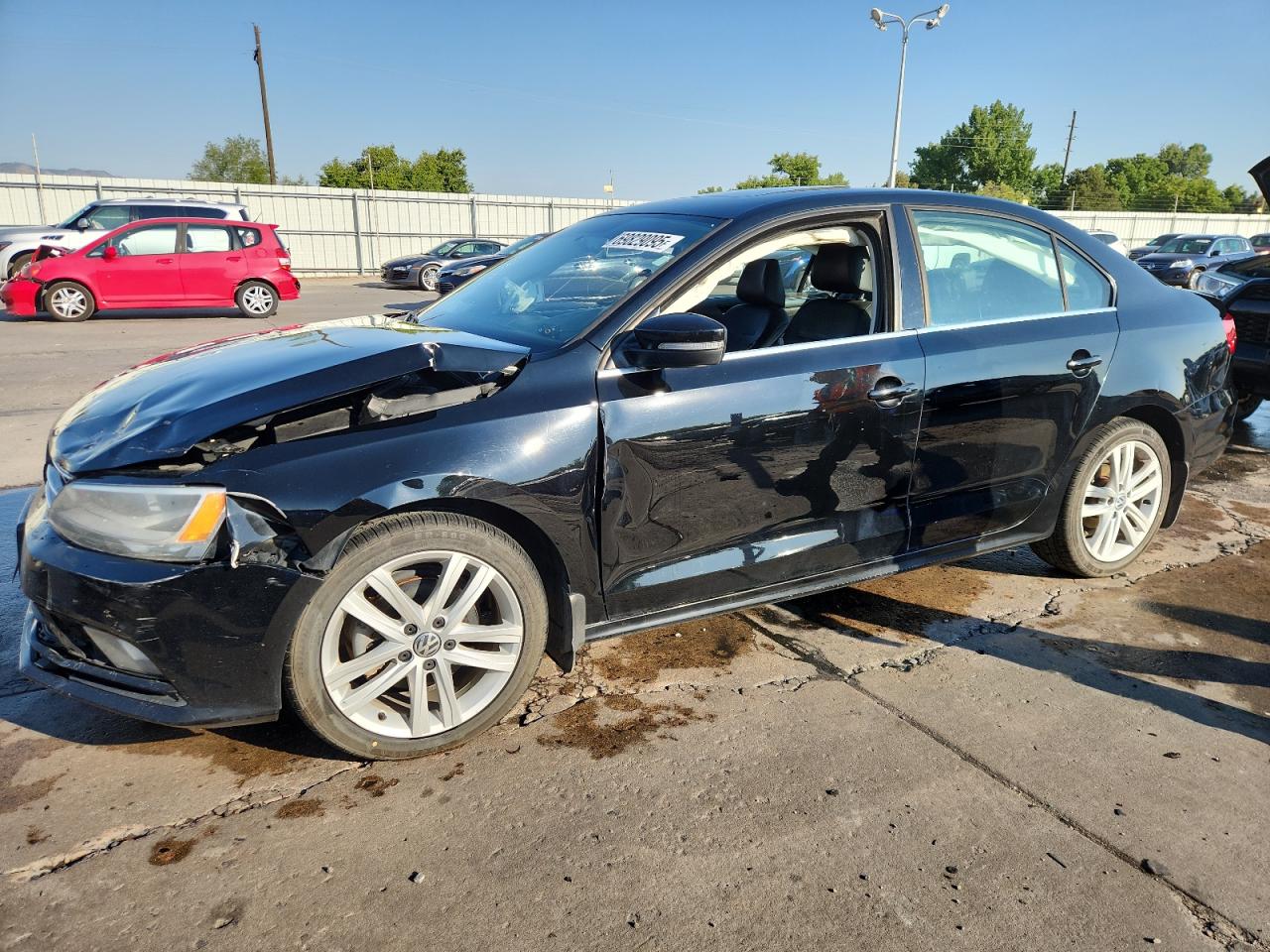 2015 Volkswagen Jetta Tdi Black vin: 3VWLA7AJXFM305650