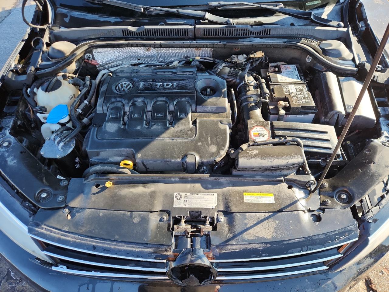 2015 Volkswagen Jetta Tdi Black vin: 3VWLA7AJXFM305650