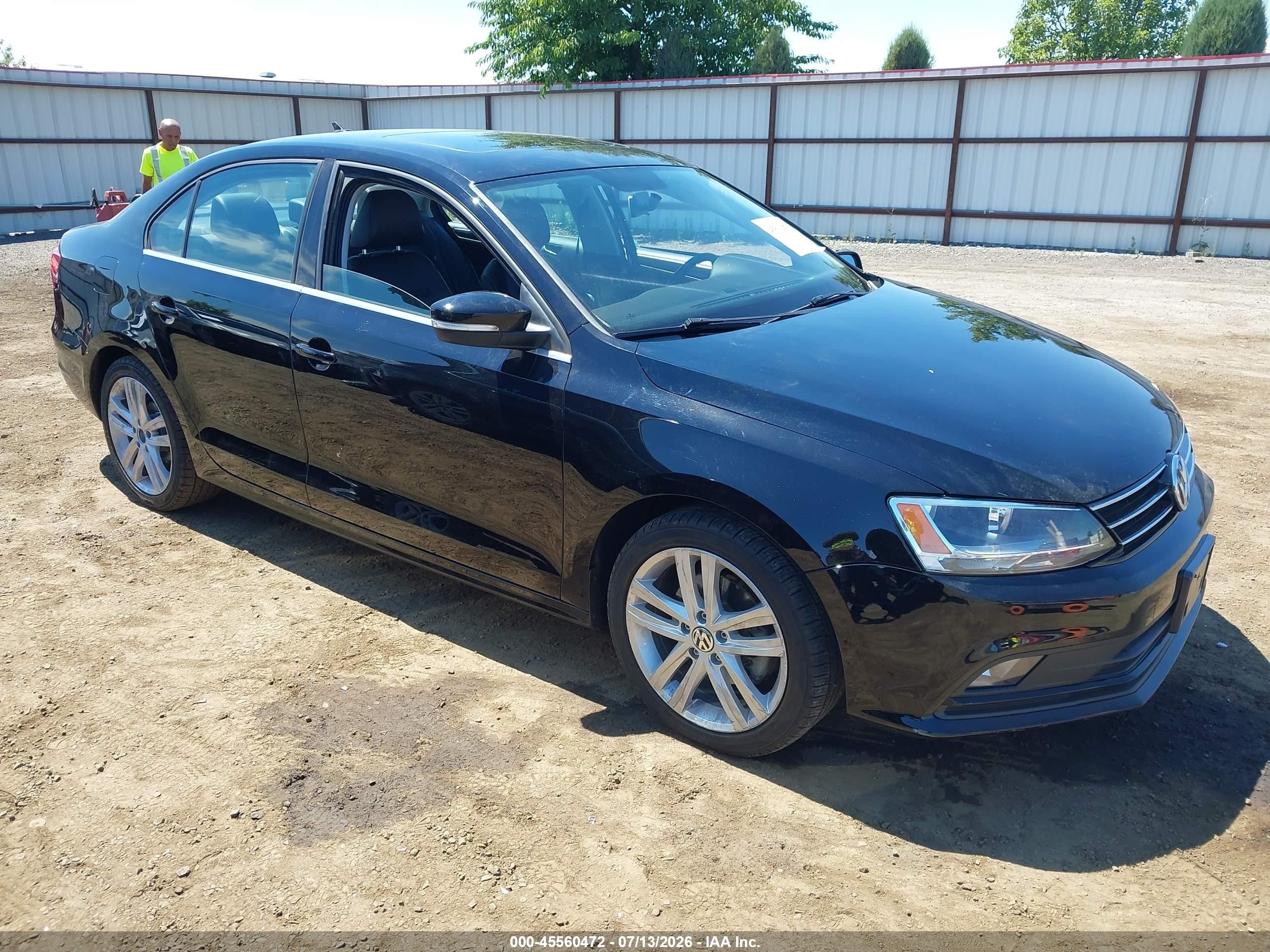 2015 Volkswagen Jetta 2.0l Tdi Sel Black vin: 3VWLA7AJXFM343590