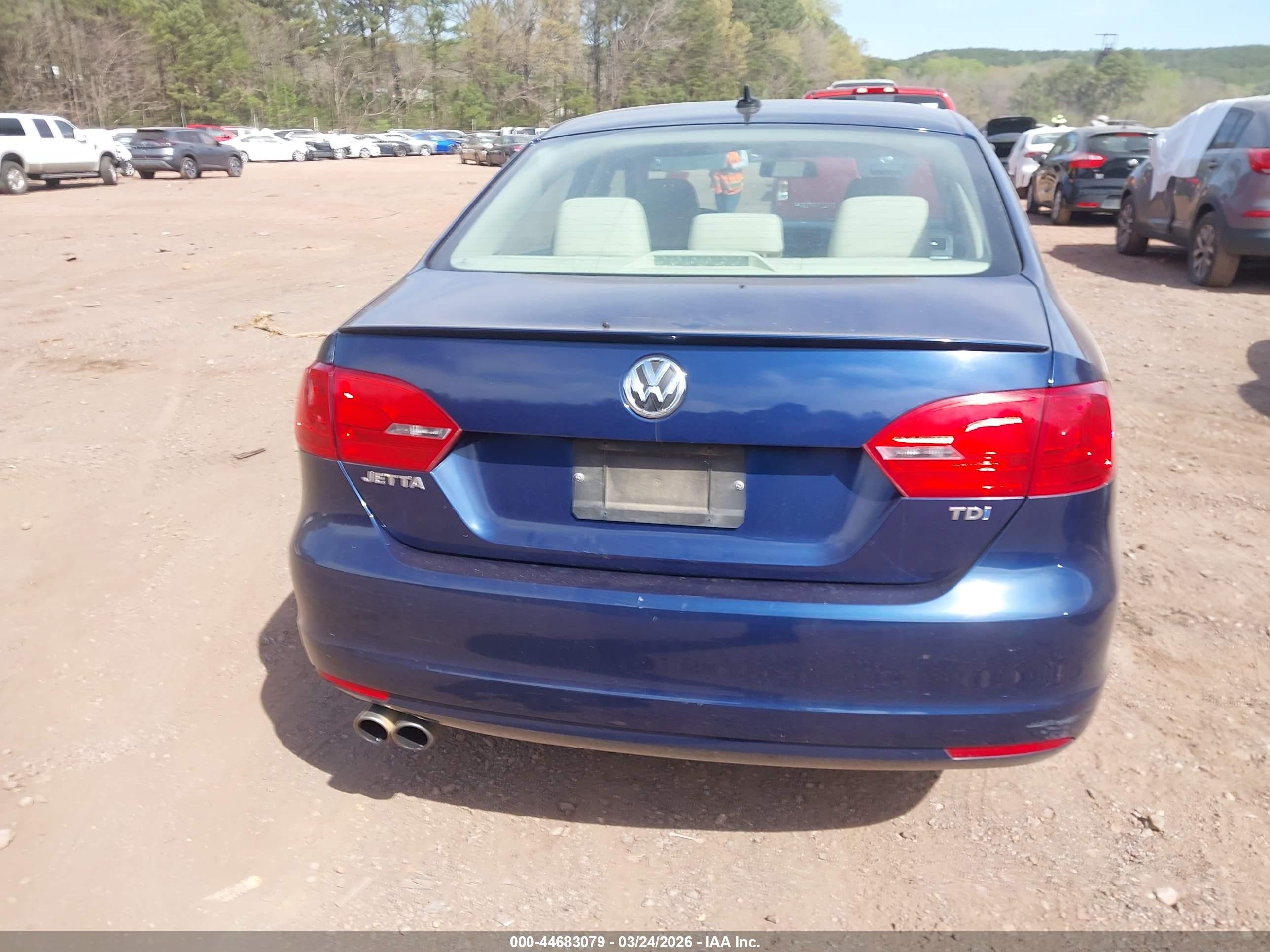 2011 Volkswagen Jetta Tdi Blue vin: 3VWLL7AJ0BM041827