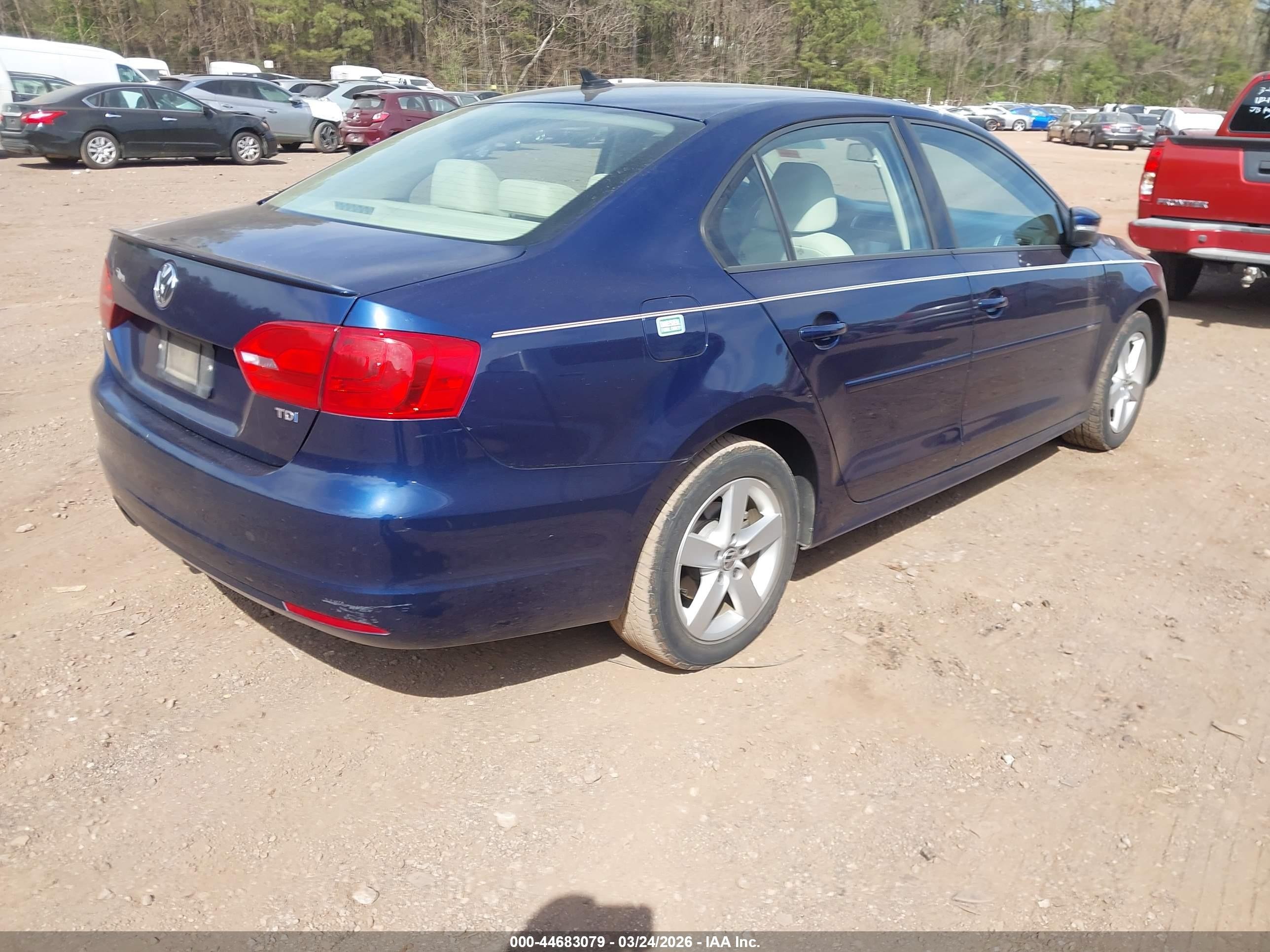 2011 Volkswagen Jetta Tdi Blue vin: 3VWLL7AJ0BM041827
