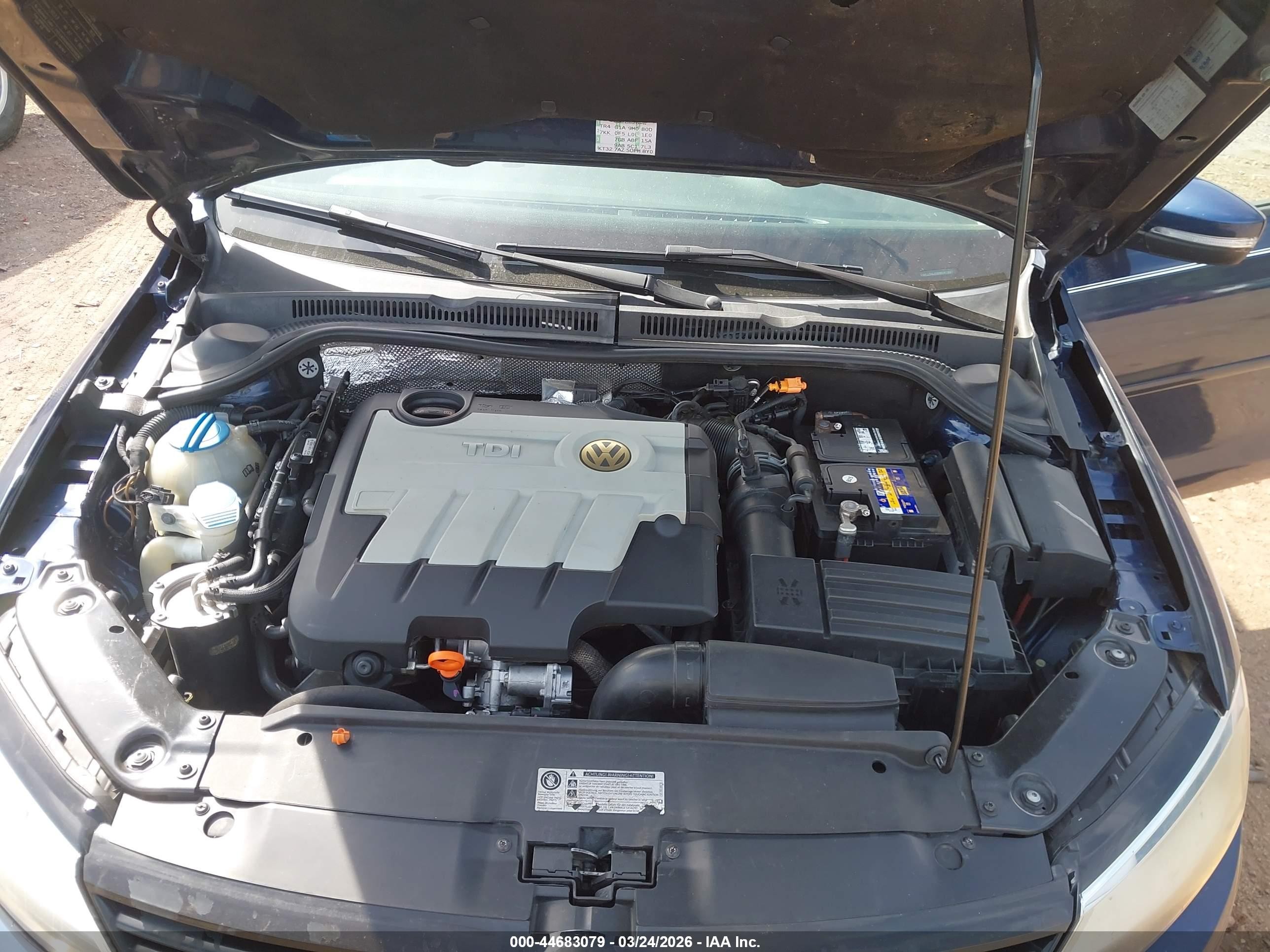 2011 Volkswagen Jetta Tdi Blue vin: 3VWLL7AJ0BM041827