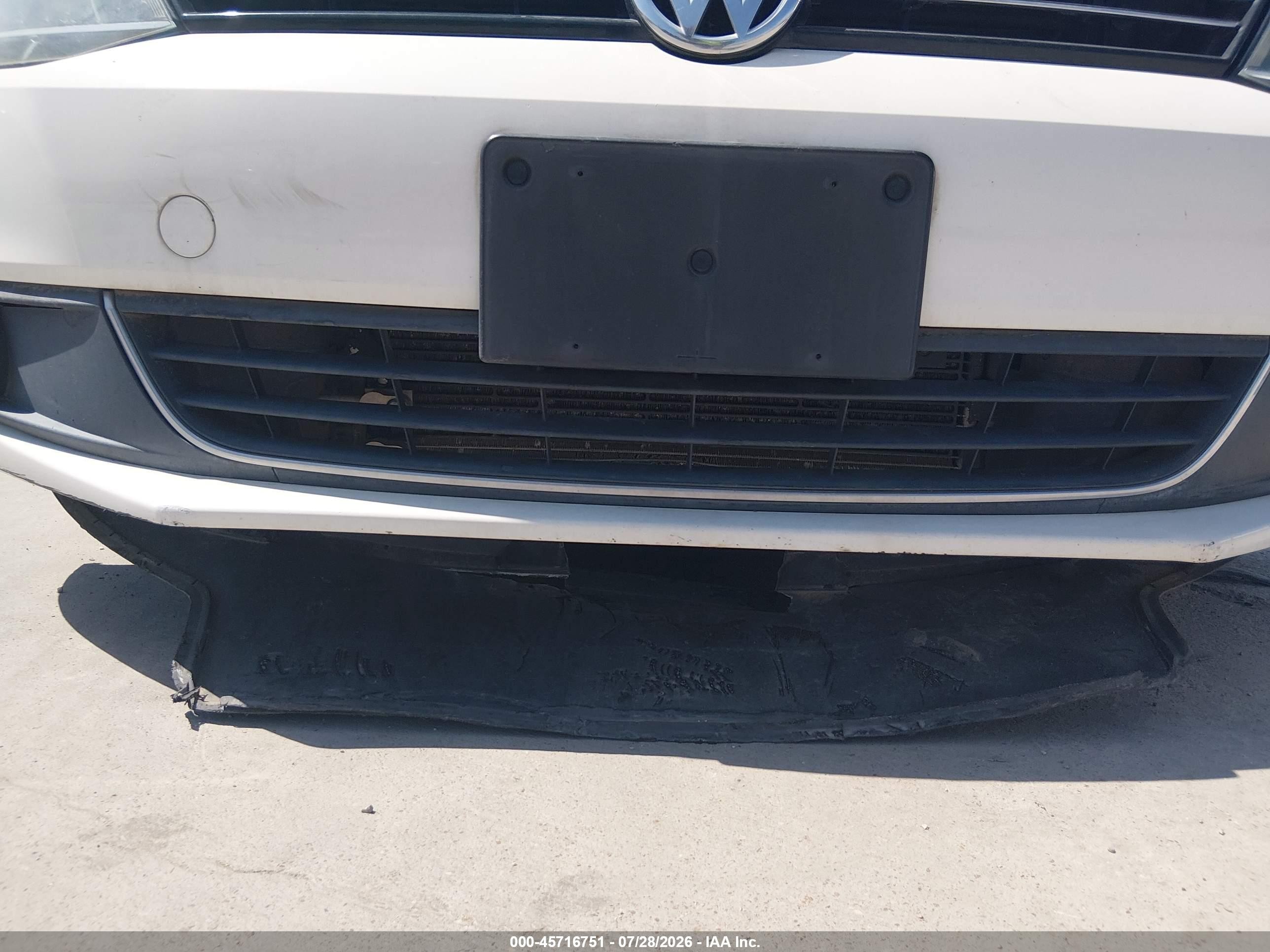 2011 Volkswagen Jetta 2.0l Tdi White vin: 3VWLL7AJ0BM087304