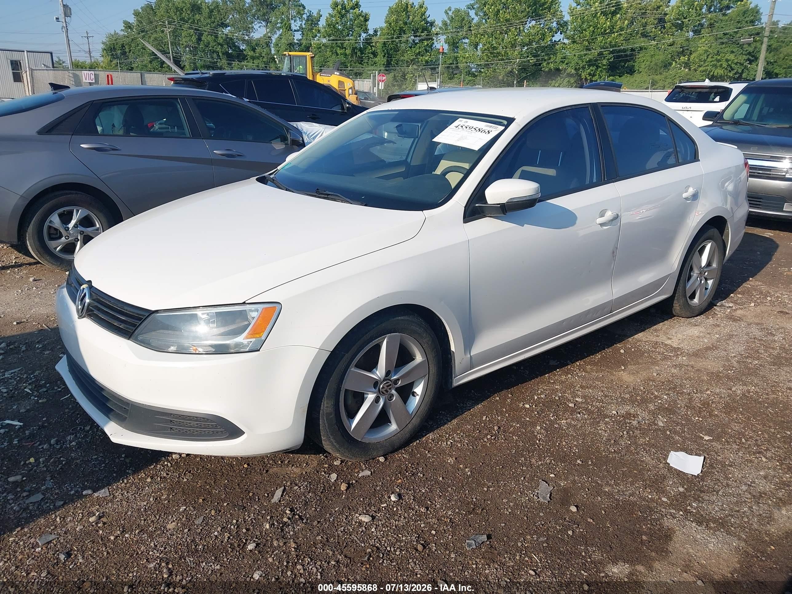 2012 Volkswagen Jetta Tdi White vin: 3VWLL7AJ0CM311785