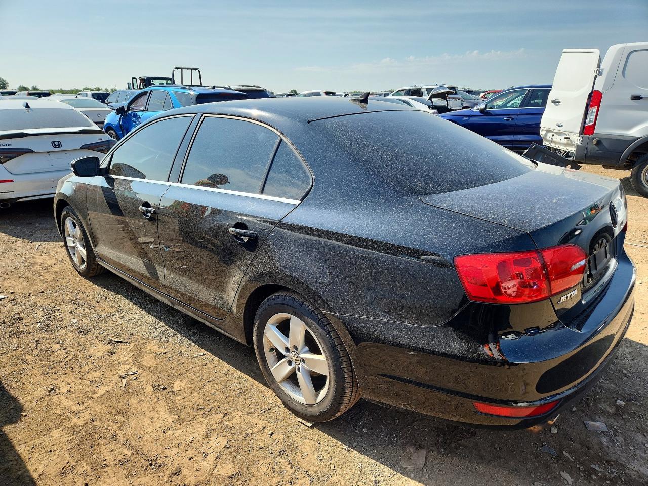 2013 Volkswagen Jetta Tdi Black vin: 3VWLL7AJ0DM288798