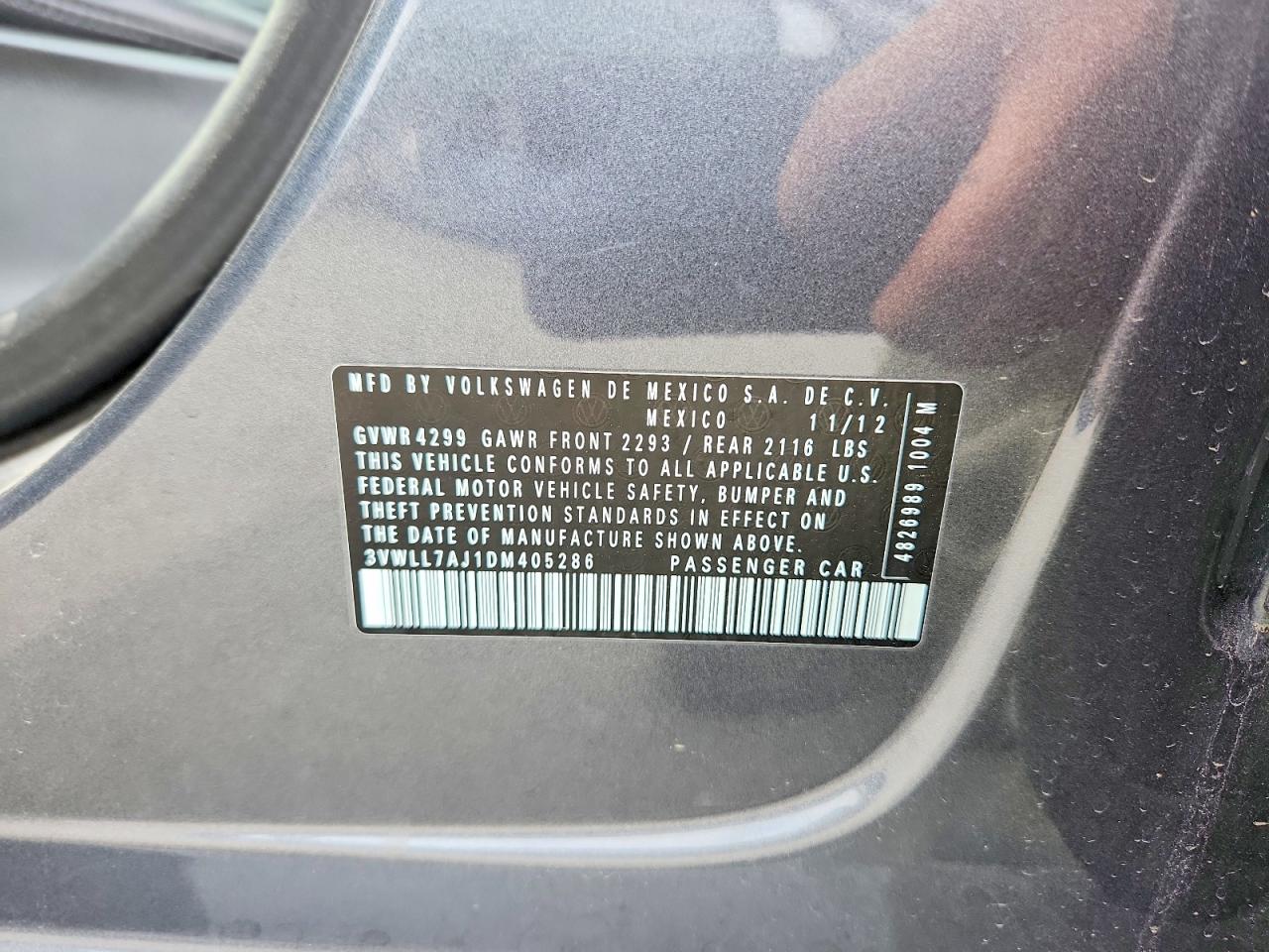 2013 Volkswagen Jetta Tdi Gray vin: 3VWLL7AJ1DM405286