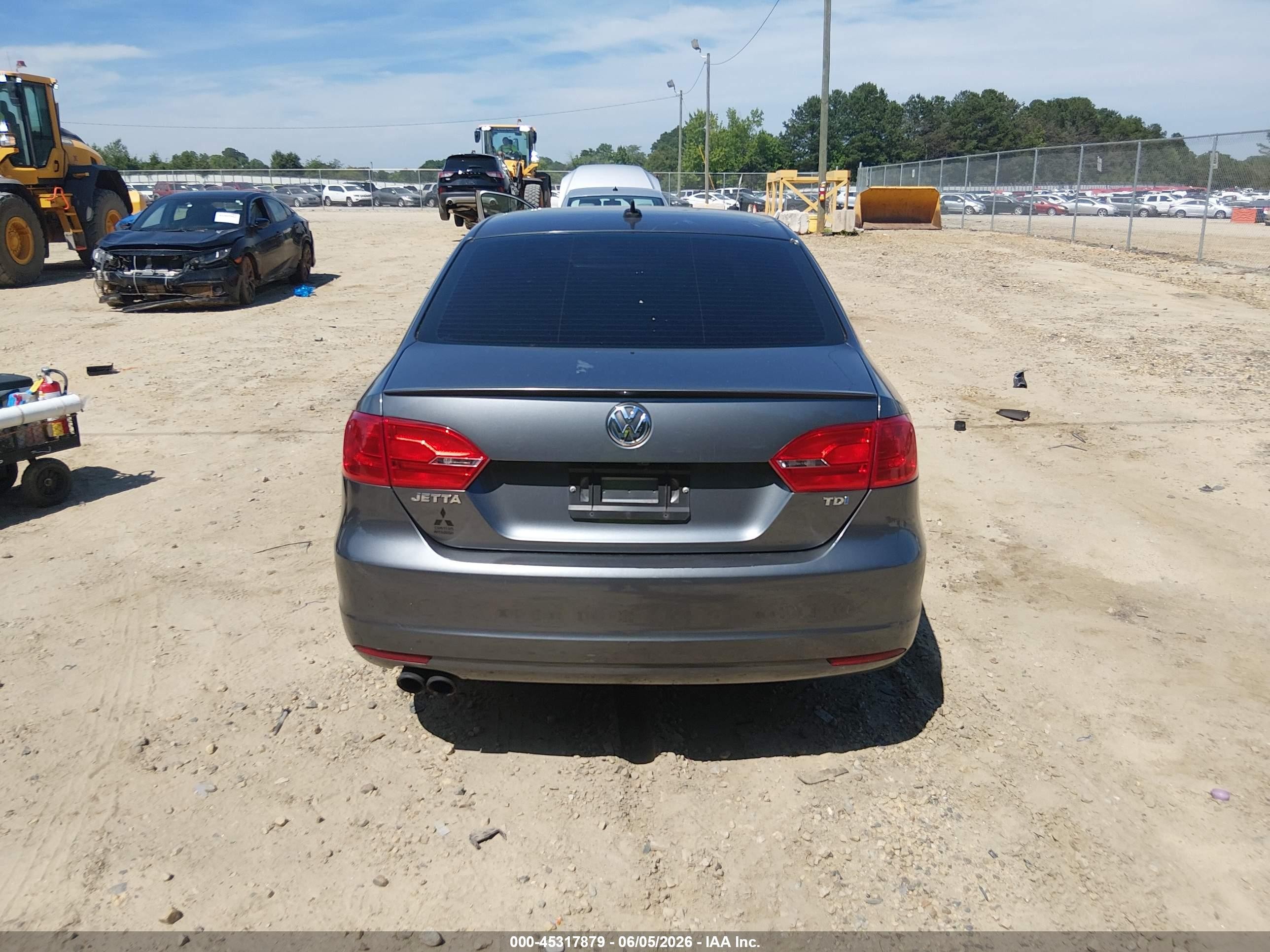 2014 Volkswagen Jetta 2.0l Tdi Gray vin: 3VWLL7AJ1EM443649