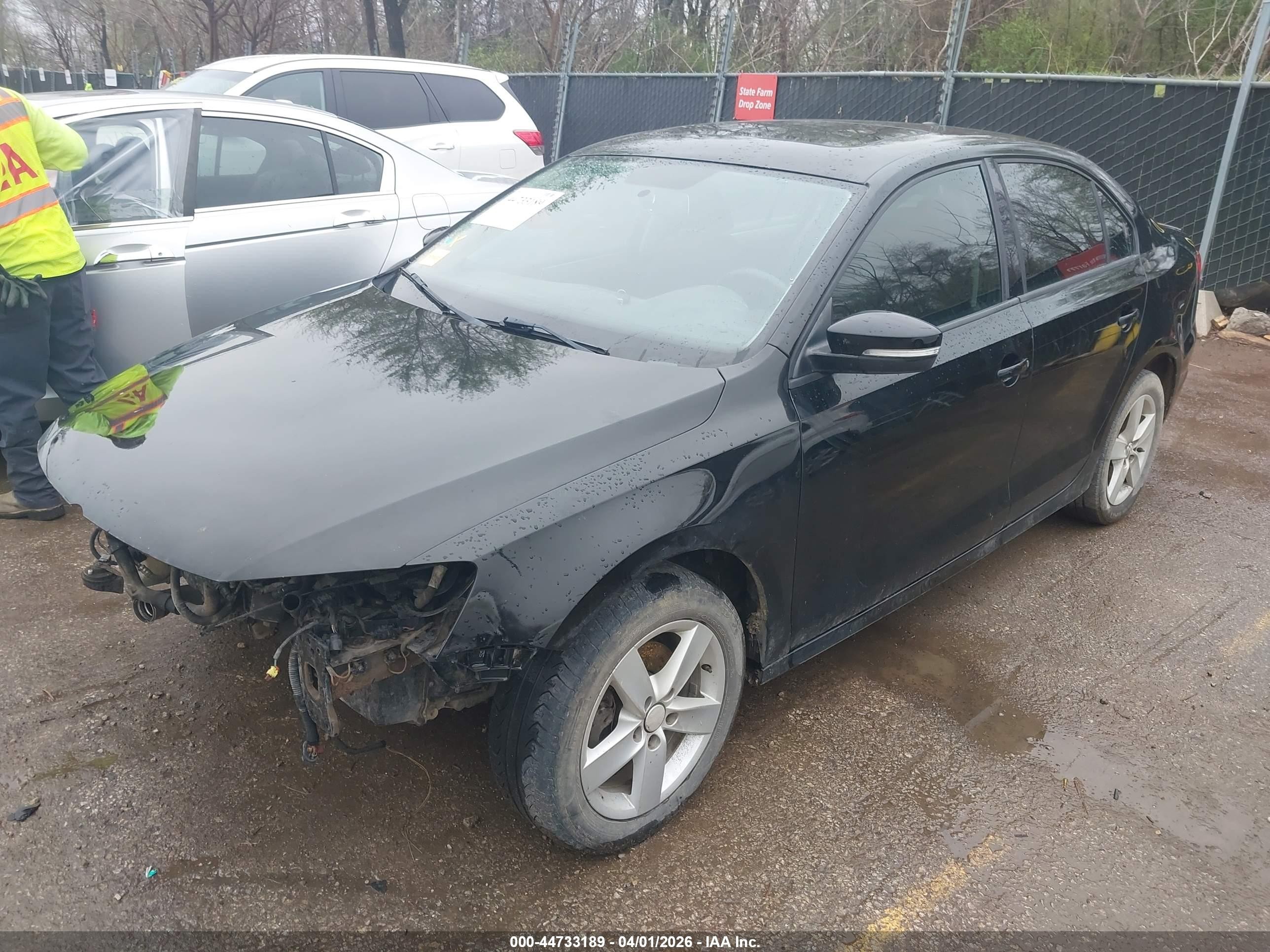 2011 Volkswagen Jetta 2.0l Tdi Black vin: 3VWLL7AJ2BM047841