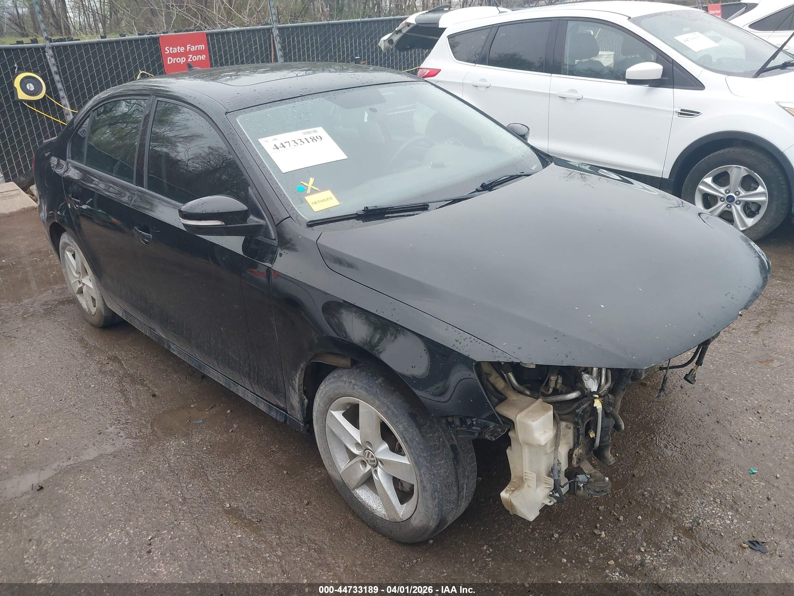 2011 Volkswagen Jetta 2.0l Tdi Black vin: 3VWLL7AJ2BM047841