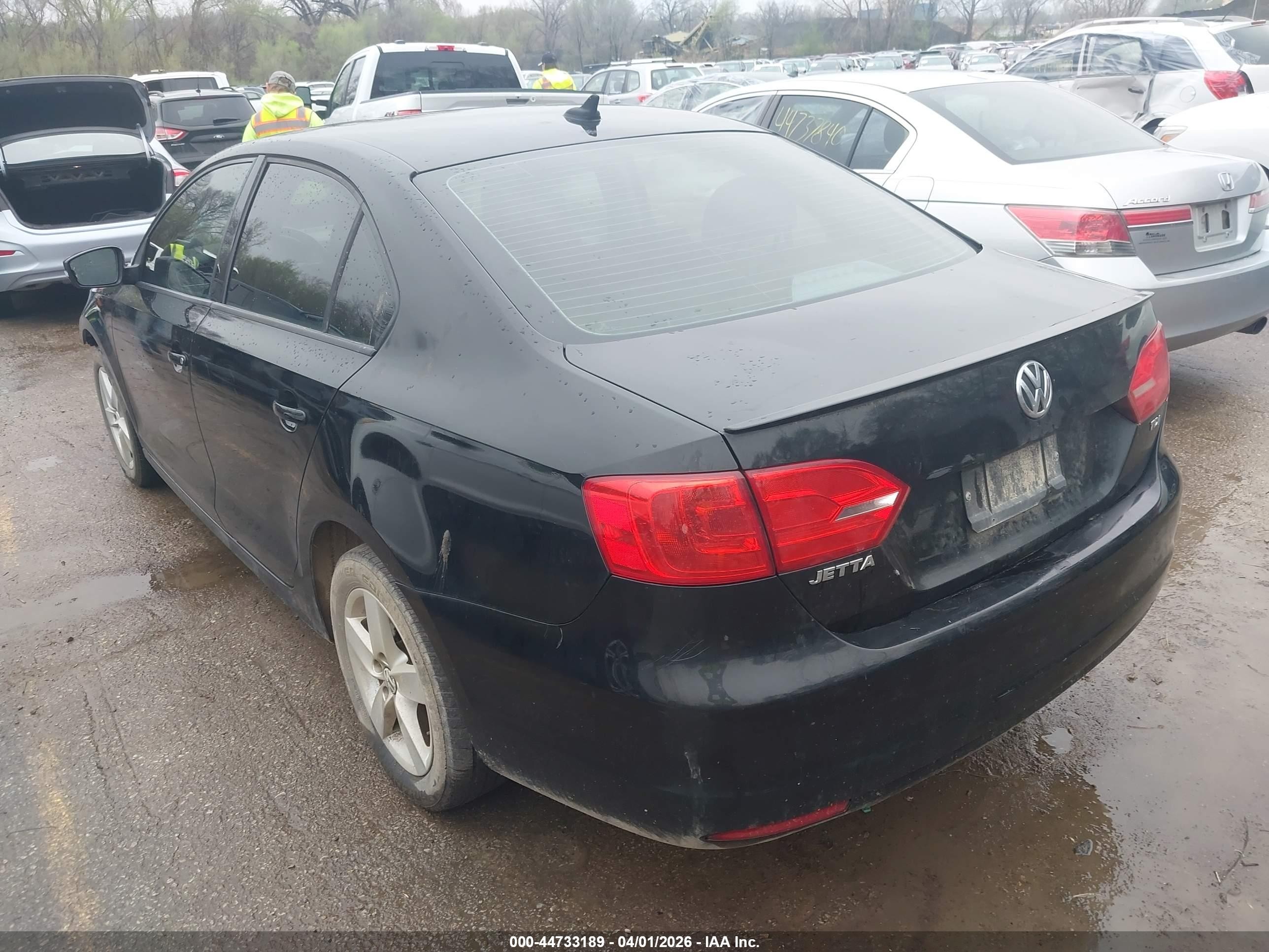2011 Volkswagen Jetta 2.0l Tdi Black vin: 3VWLL7AJ2BM047841