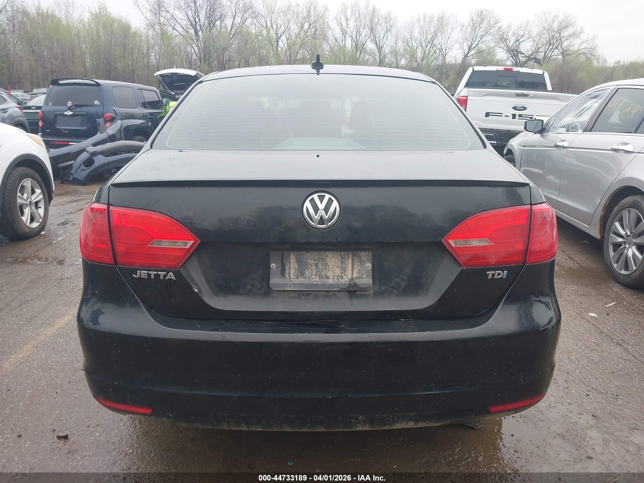 2011 Volkswagen Jetta 2.0l Tdi Black vin: 3VWLL7AJ2BM047841