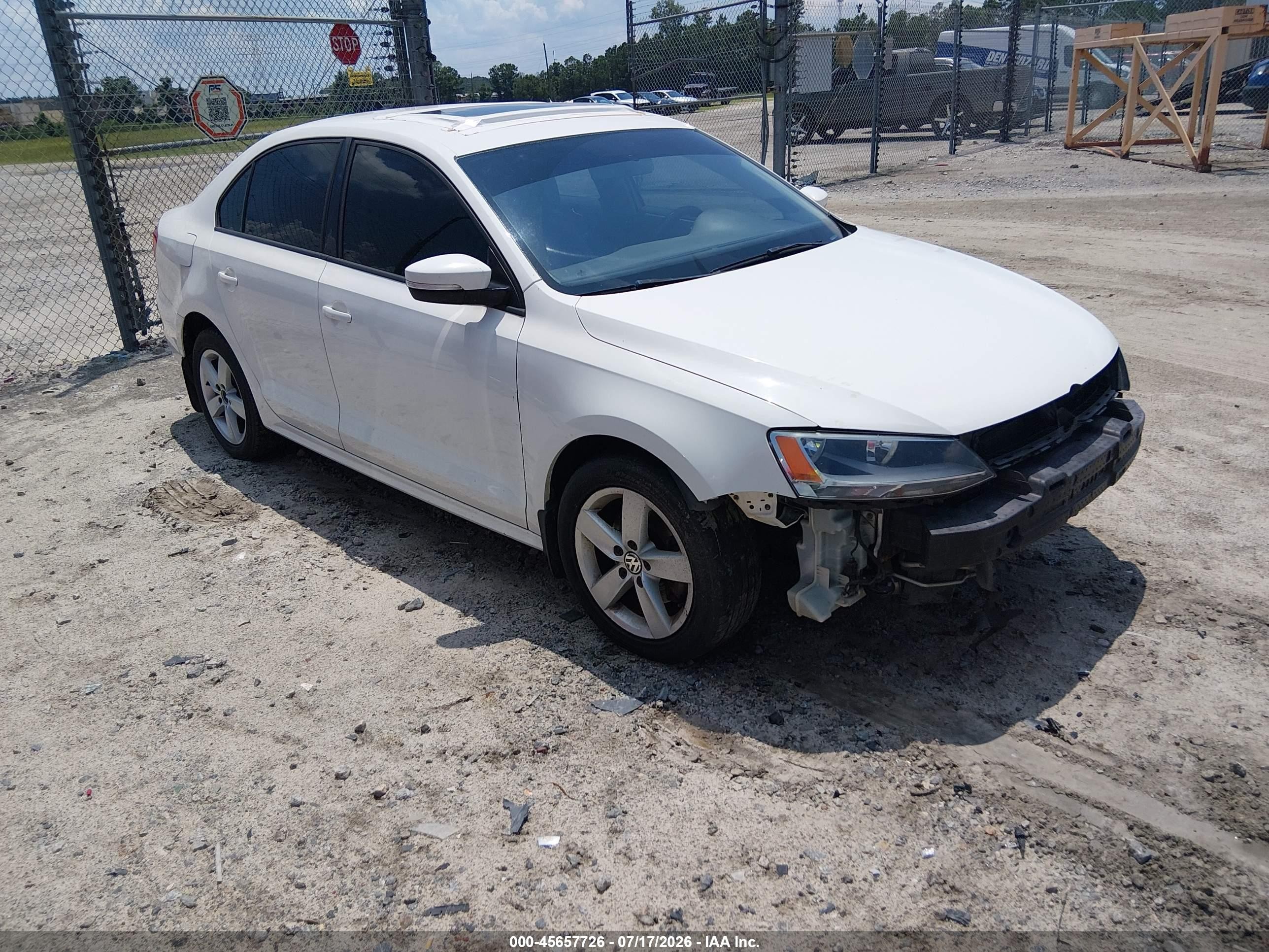 2012 Volkswagen Jetta 2.0l Tdi Белый vin: 3VWLL7AJ2CM033021