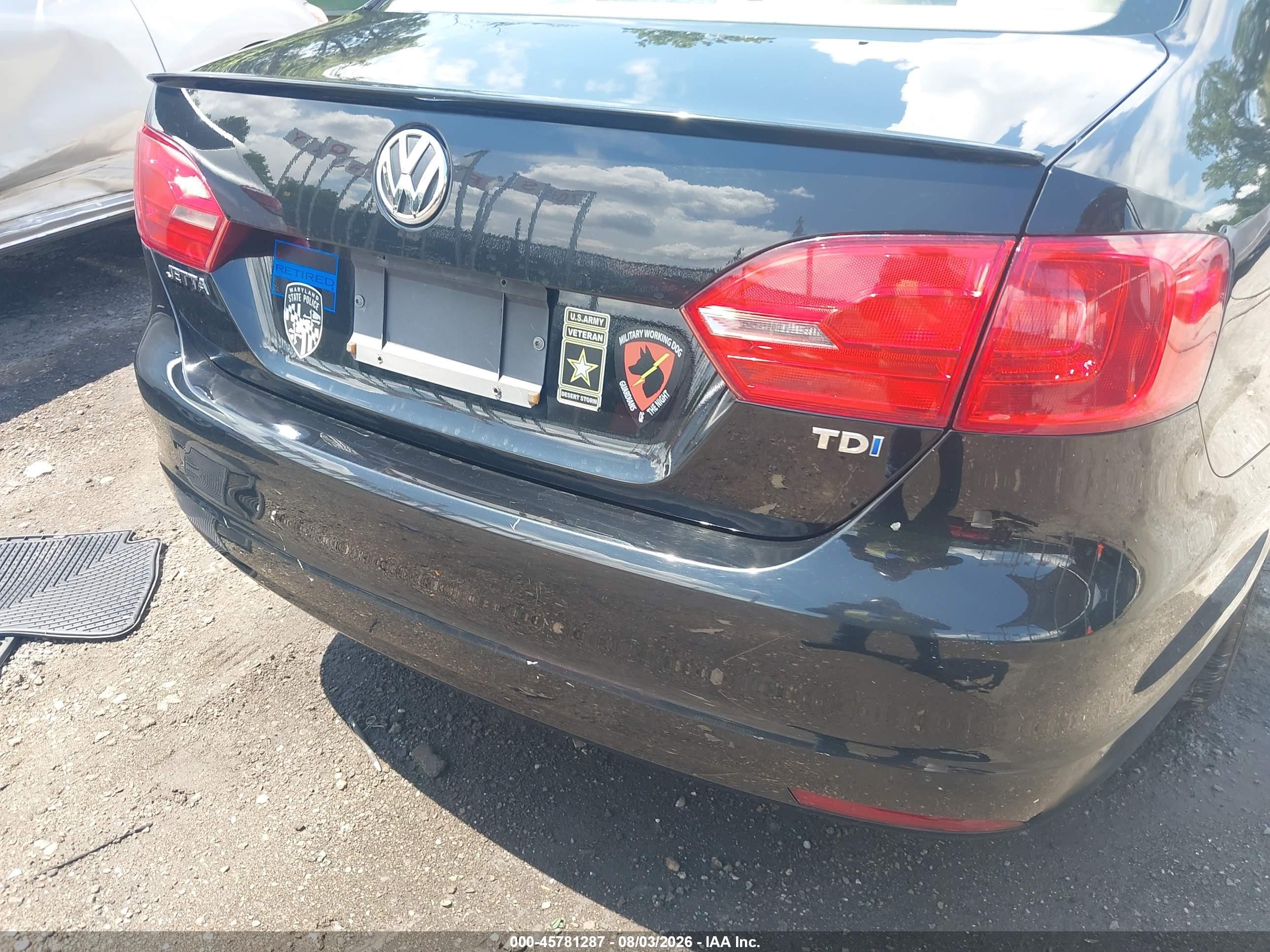2013 Volkswagen Jetta 2.0l Tdi Black vin: 3VWLL7AJ2DM366109
