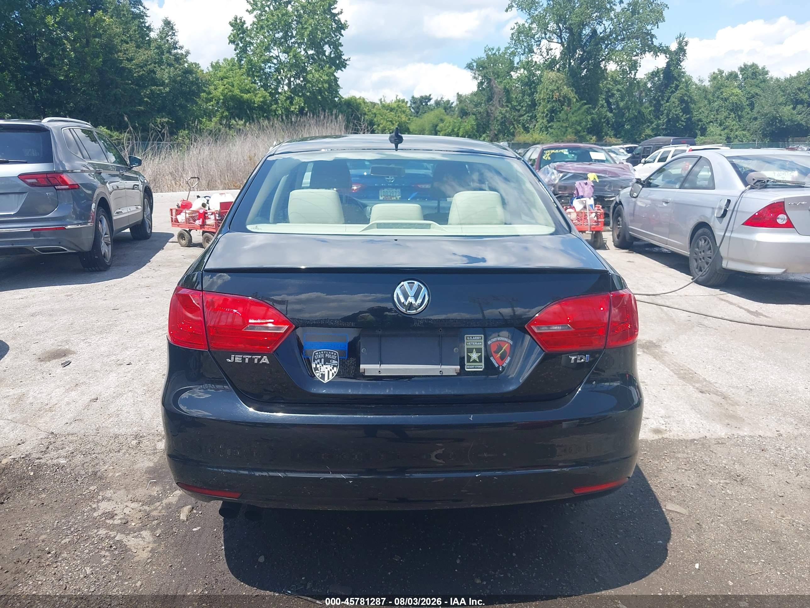 2013 Volkswagen Jetta 2.0l Tdi Black vin: 3VWLL7AJ2DM366109