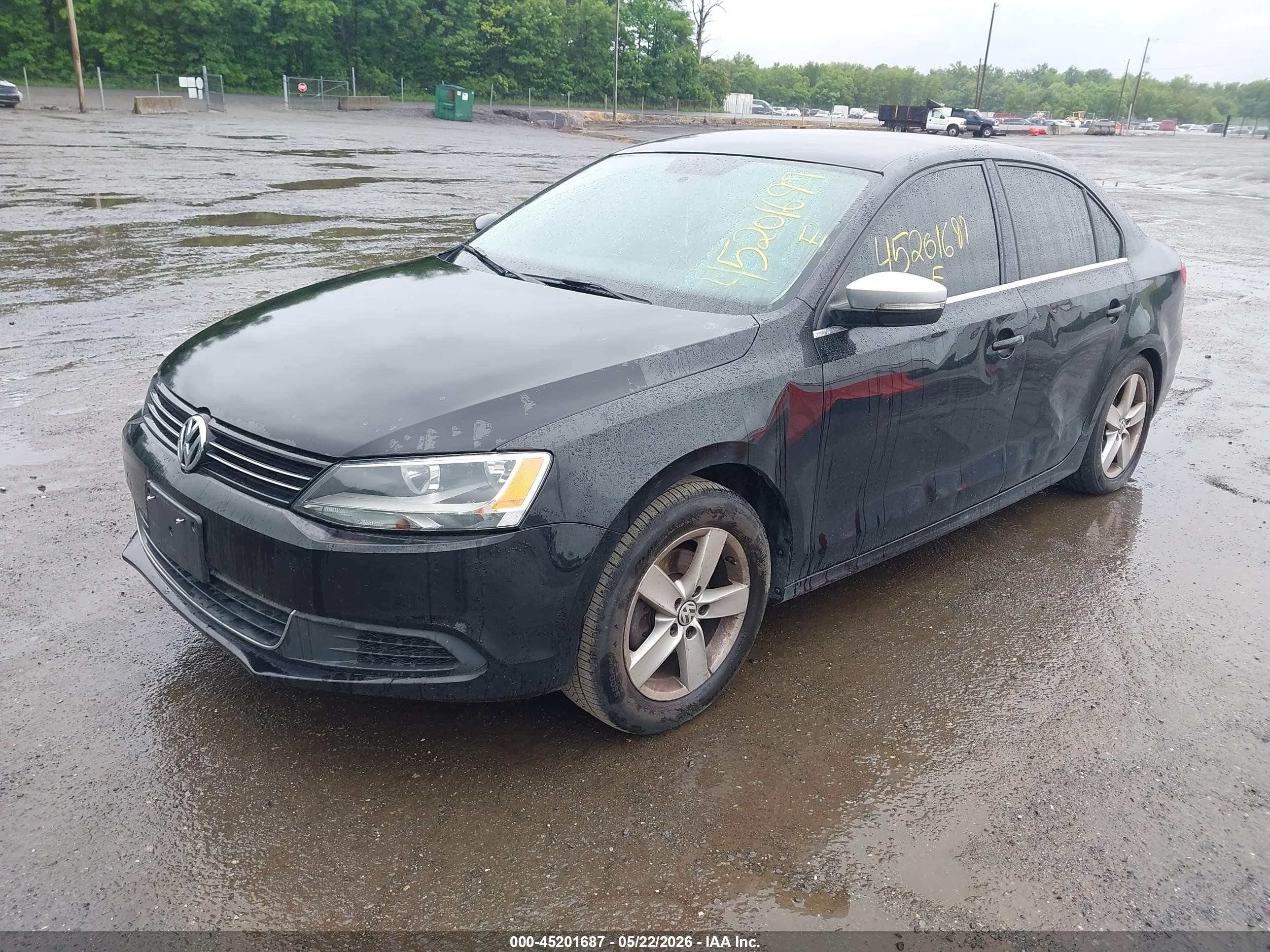 2014 Volkswagen Jetta 2.0l Tdi Black vin: 3VWLL7AJ2EM278128
