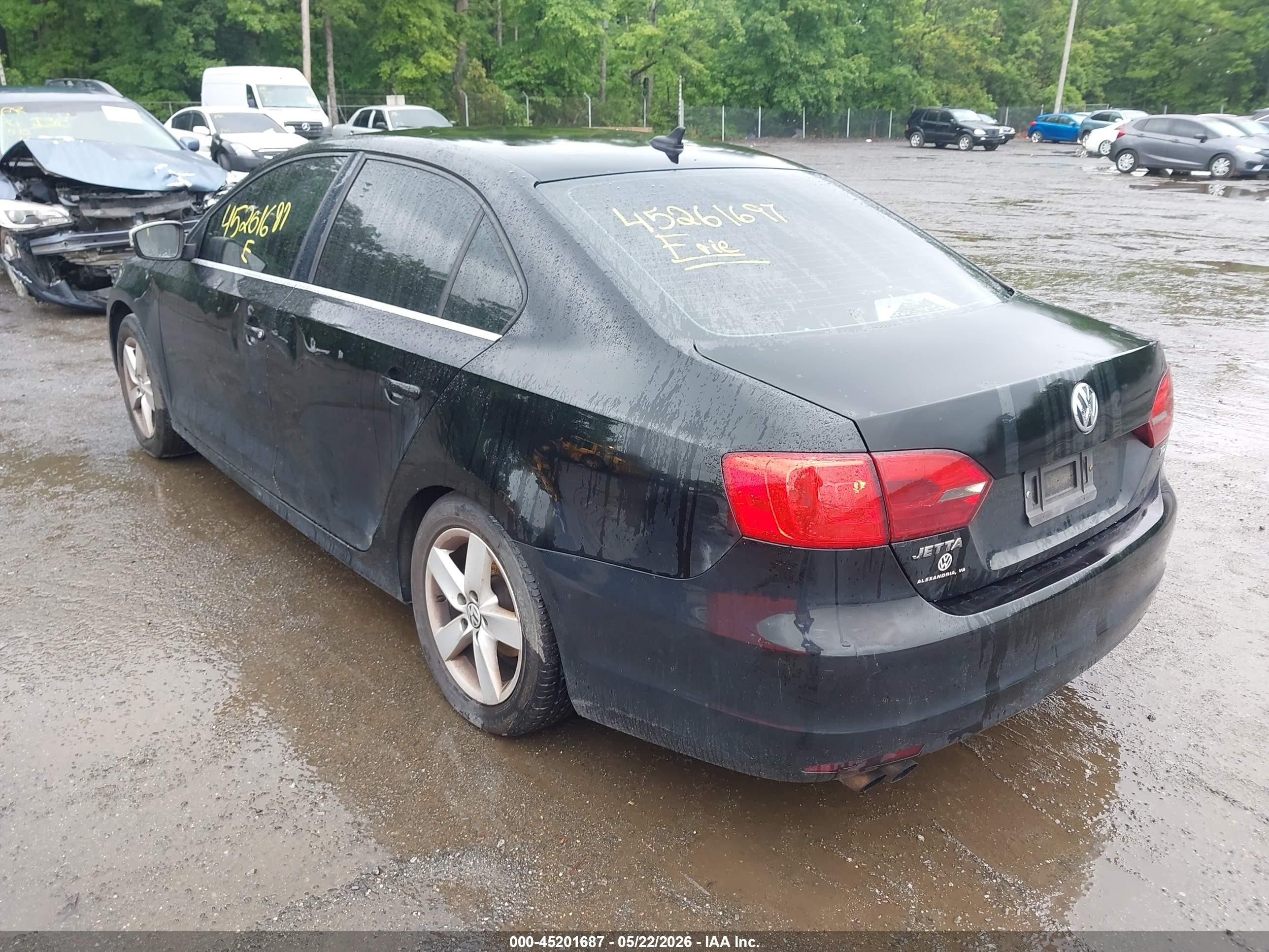 2014 Volkswagen Jetta 2.0l Tdi Black vin: 3VWLL7AJ2EM278128