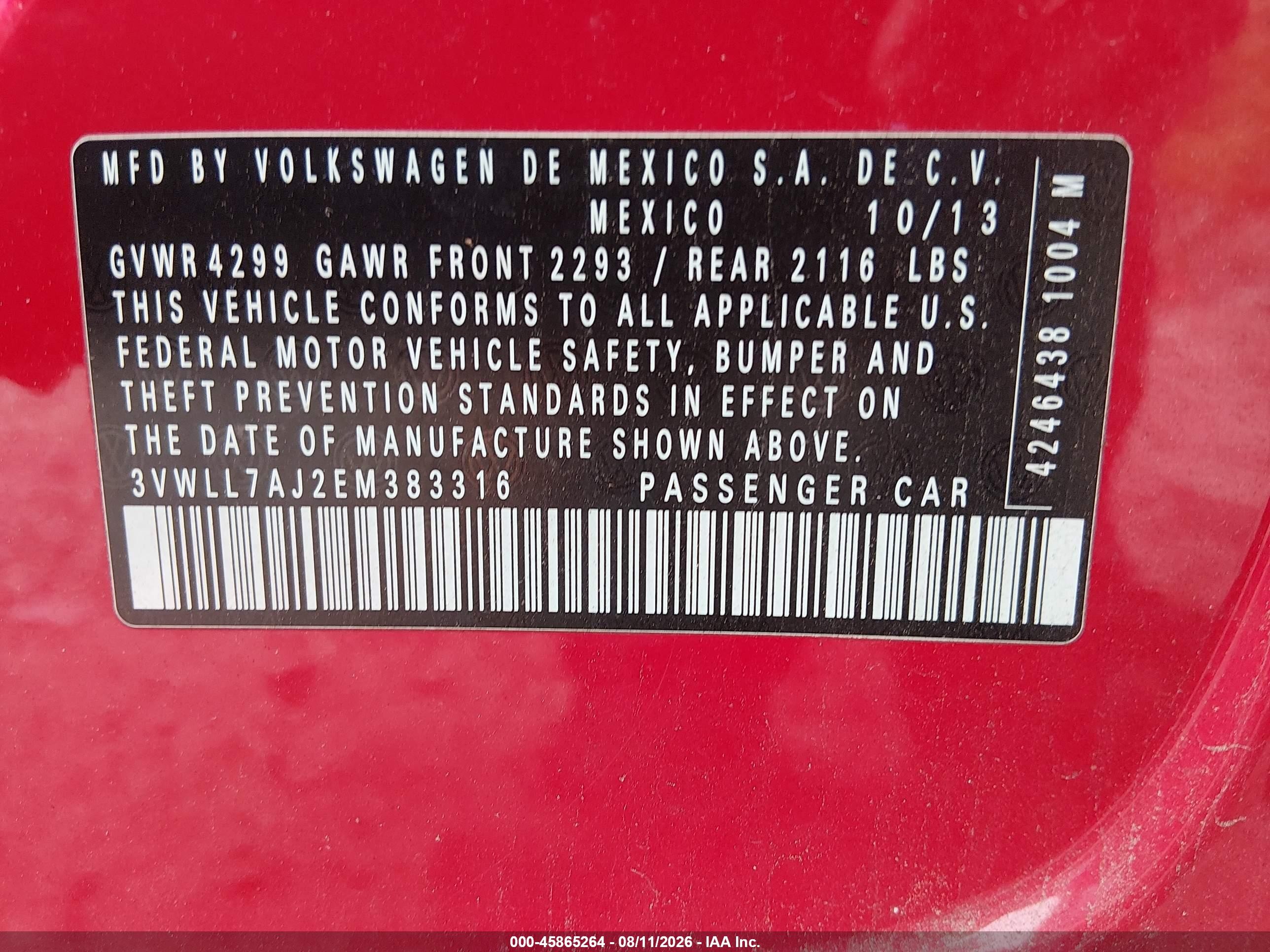 2014 Volkswagen Jetta 2.0l Tdi Red vin: 3VWLL7AJ2EM383316