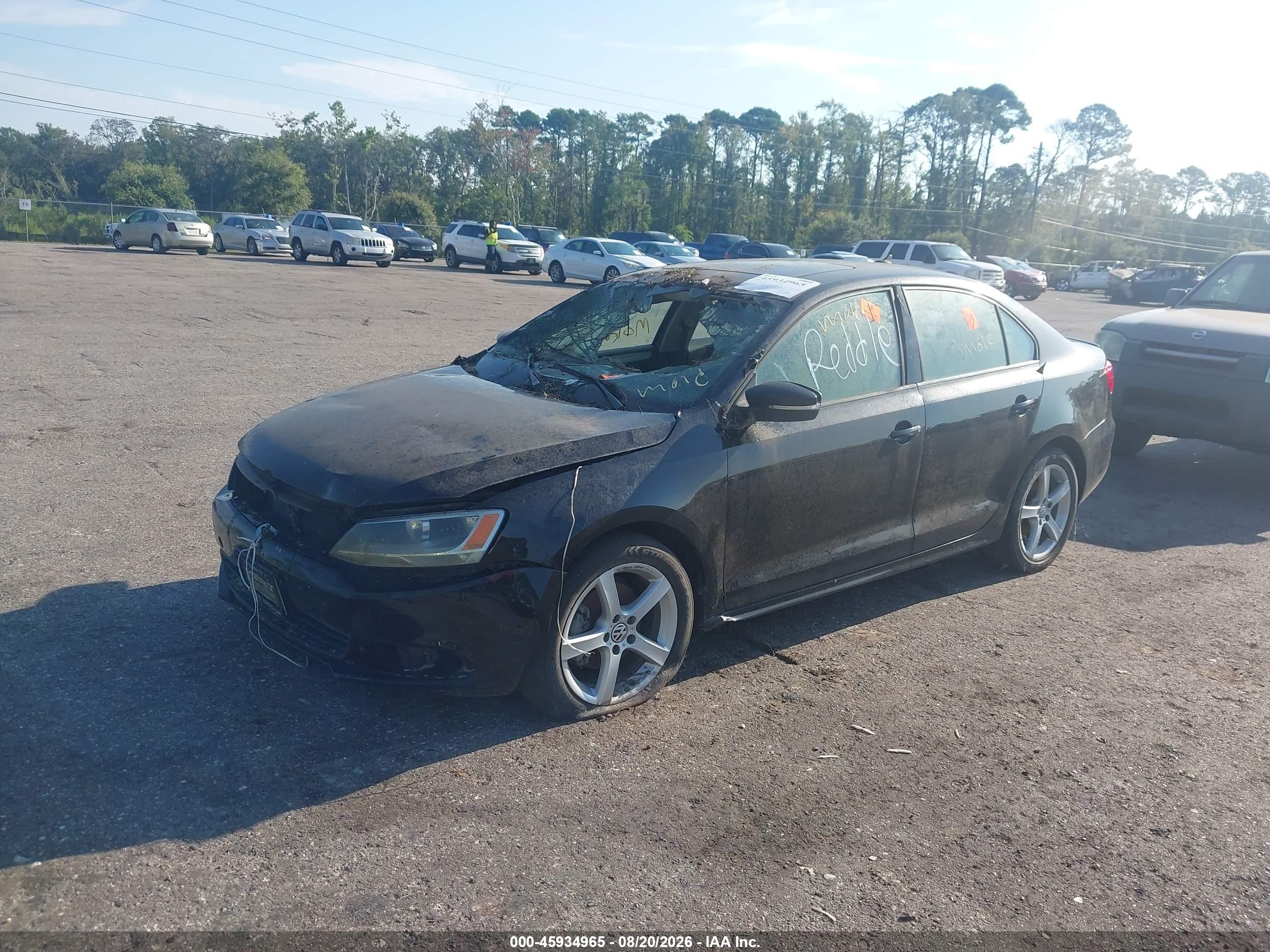 2011 Volkswagen Jetta 2.0l Tdi Black vin: 3VWLL7AJ3BM097891