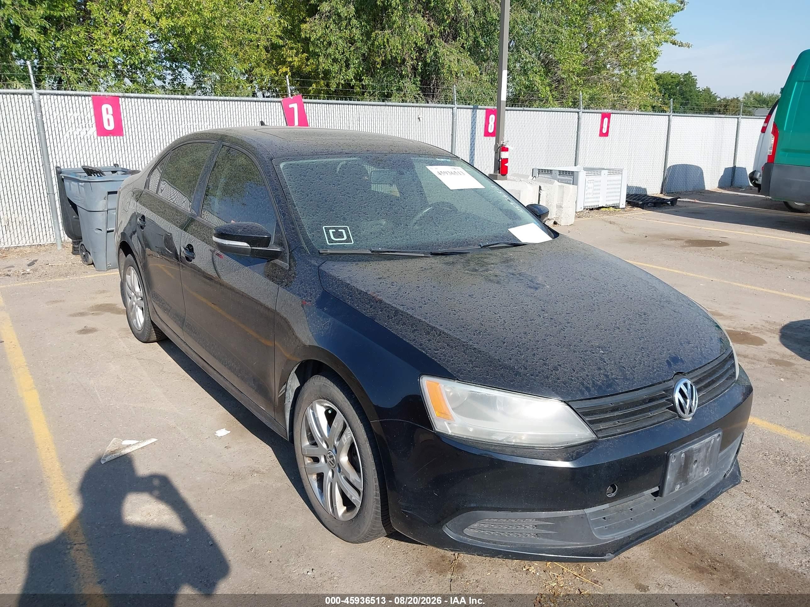 2012 Volkswagen Jetta 2.0l Tdi Black vin: 3VWLL7AJ3CM090473