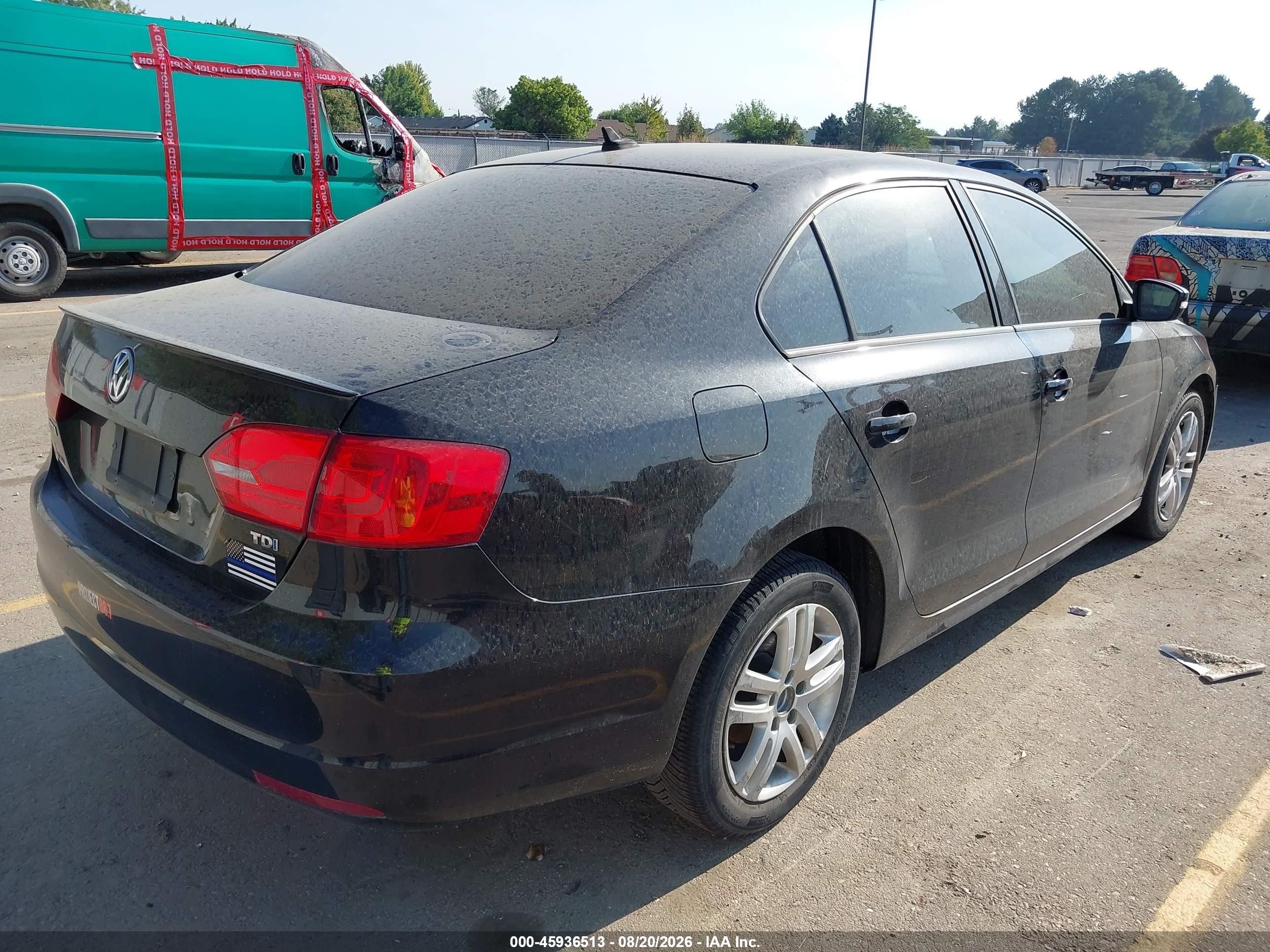2012 Volkswagen Jetta 2.0l Tdi Черный vin: 3VWLL7AJ3CM090473