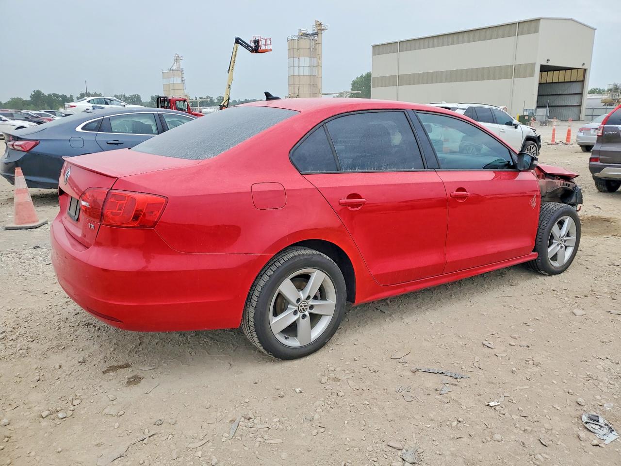 2012 Volkswagen Jetta Tdi Red vin: 3VWLL7AJ3CM093003