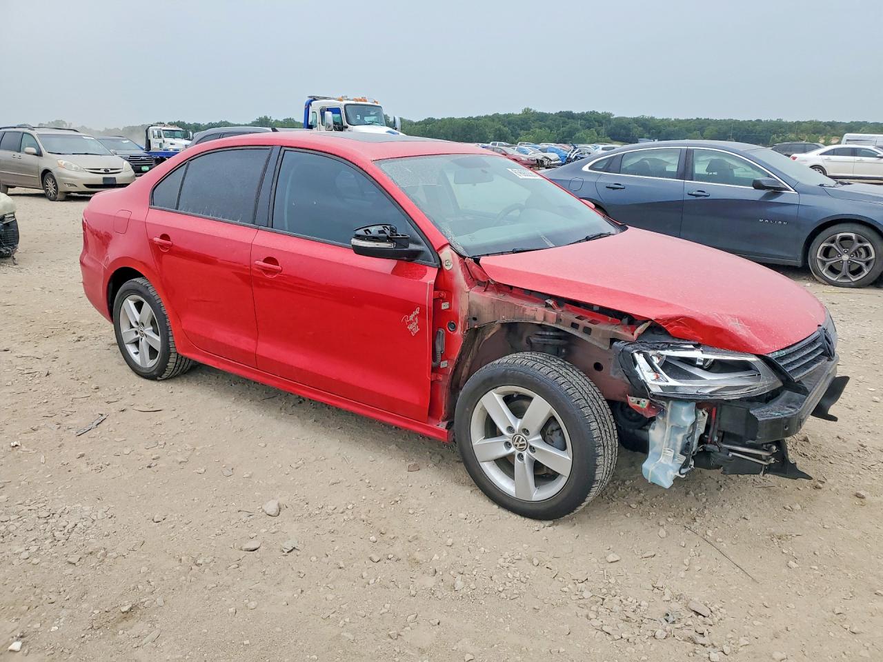 2012 Volkswagen Jetta Tdi Red vin: 3VWLL7AJ3CM093003