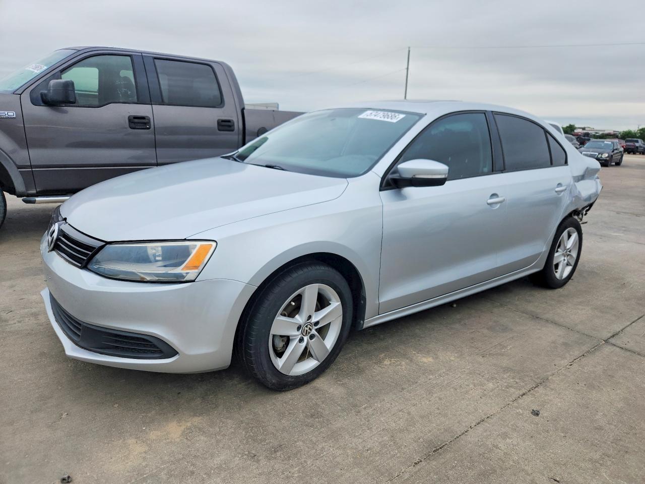 2012 Volkswagen Jetta Tdi Silver vin: 3VWLL7AJ3CM421780