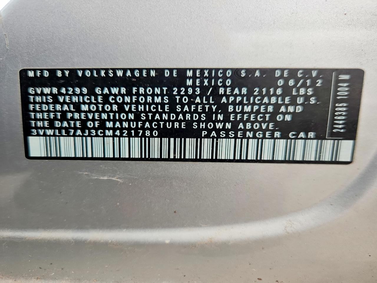 2012 Volkswagen Jetta Tdi Silver vin: 3VWLL7AJ3CM421780
