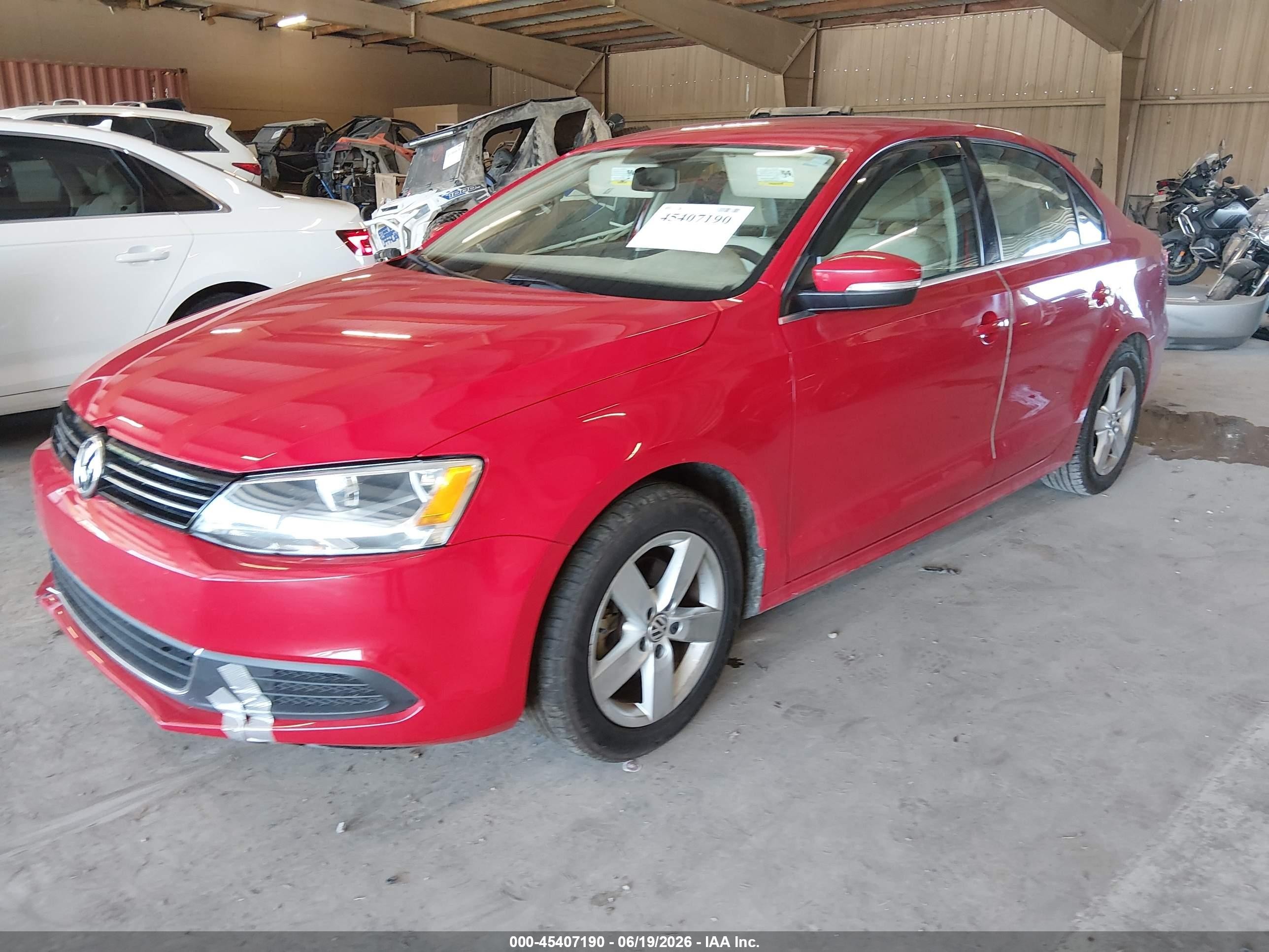 2014 Volkswagen Jetta 2.0l Tdi Red vin: 3VWLL7AJ3EM248670