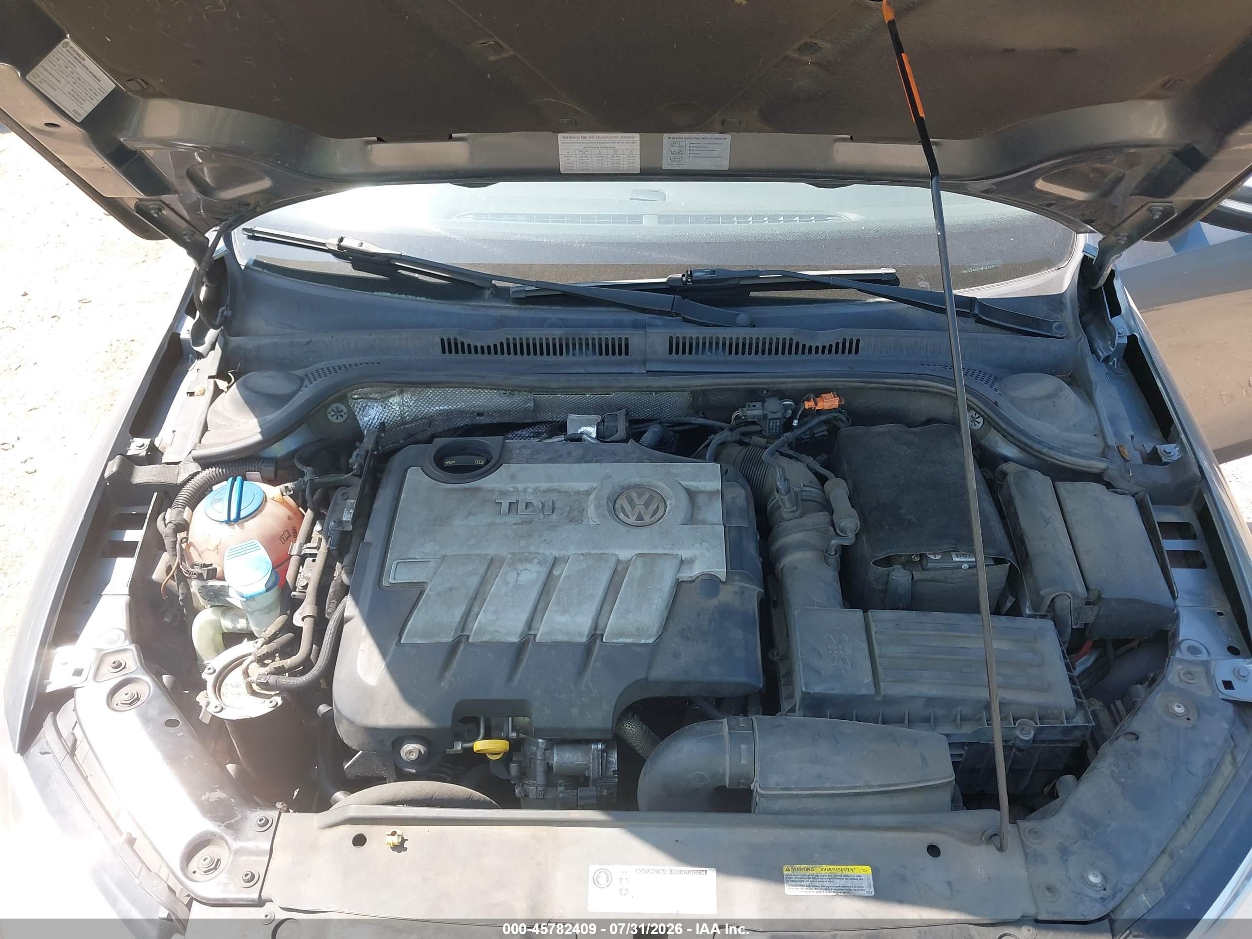 2014 Volkswagen Jetta 2.0l Tdi Gray vin: 3VWLL7AJ3EM322847