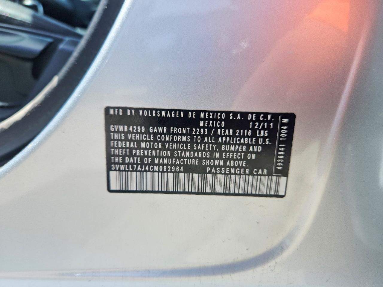 2012 Volkswagen Jetta Tdi Silver vin: 3VWLL7AJ4CM082964
