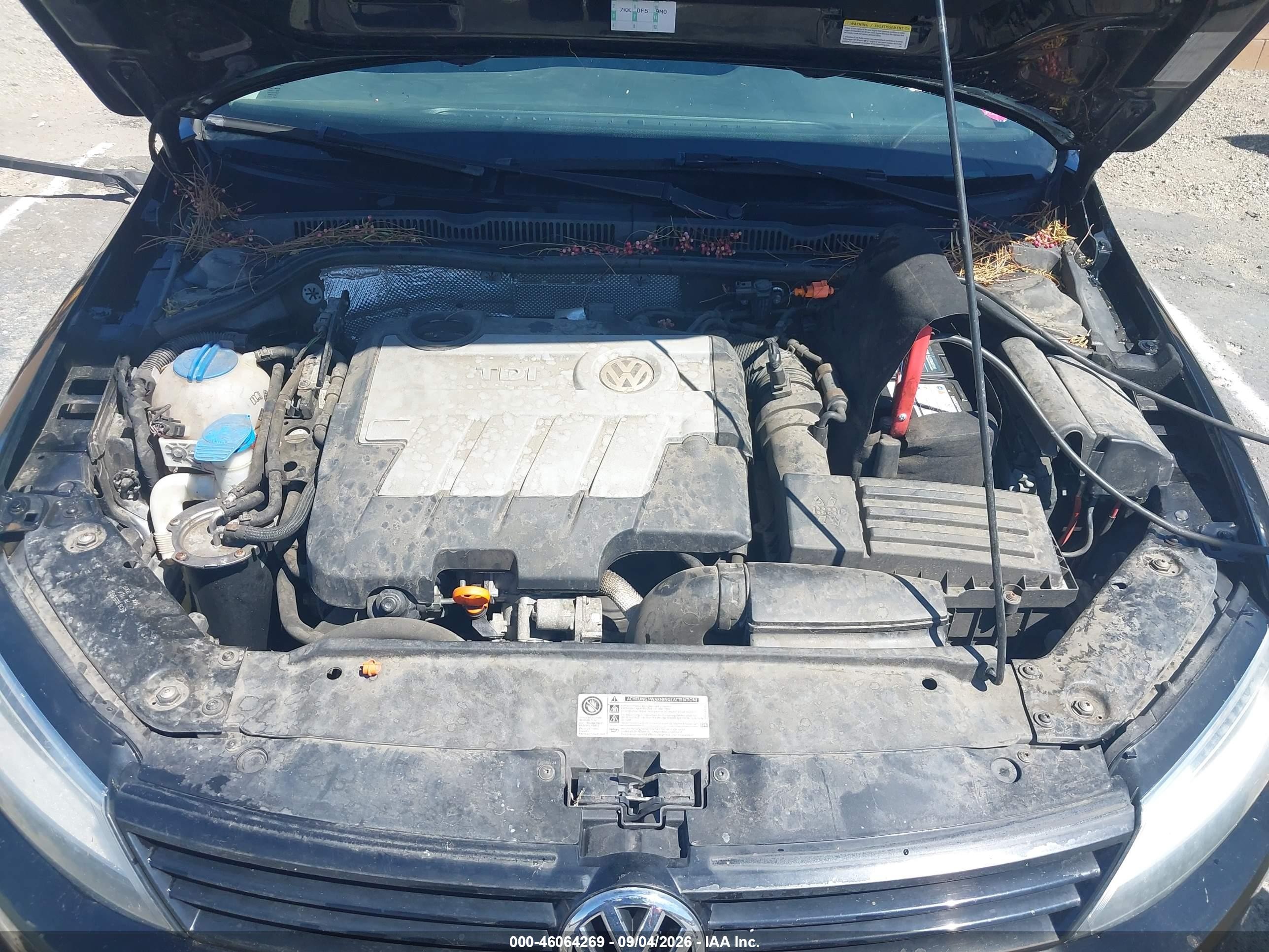 2012 Volkswagen Jetta 2.0l Tdi Черный vin: 3VWLL7AJ4CM338942