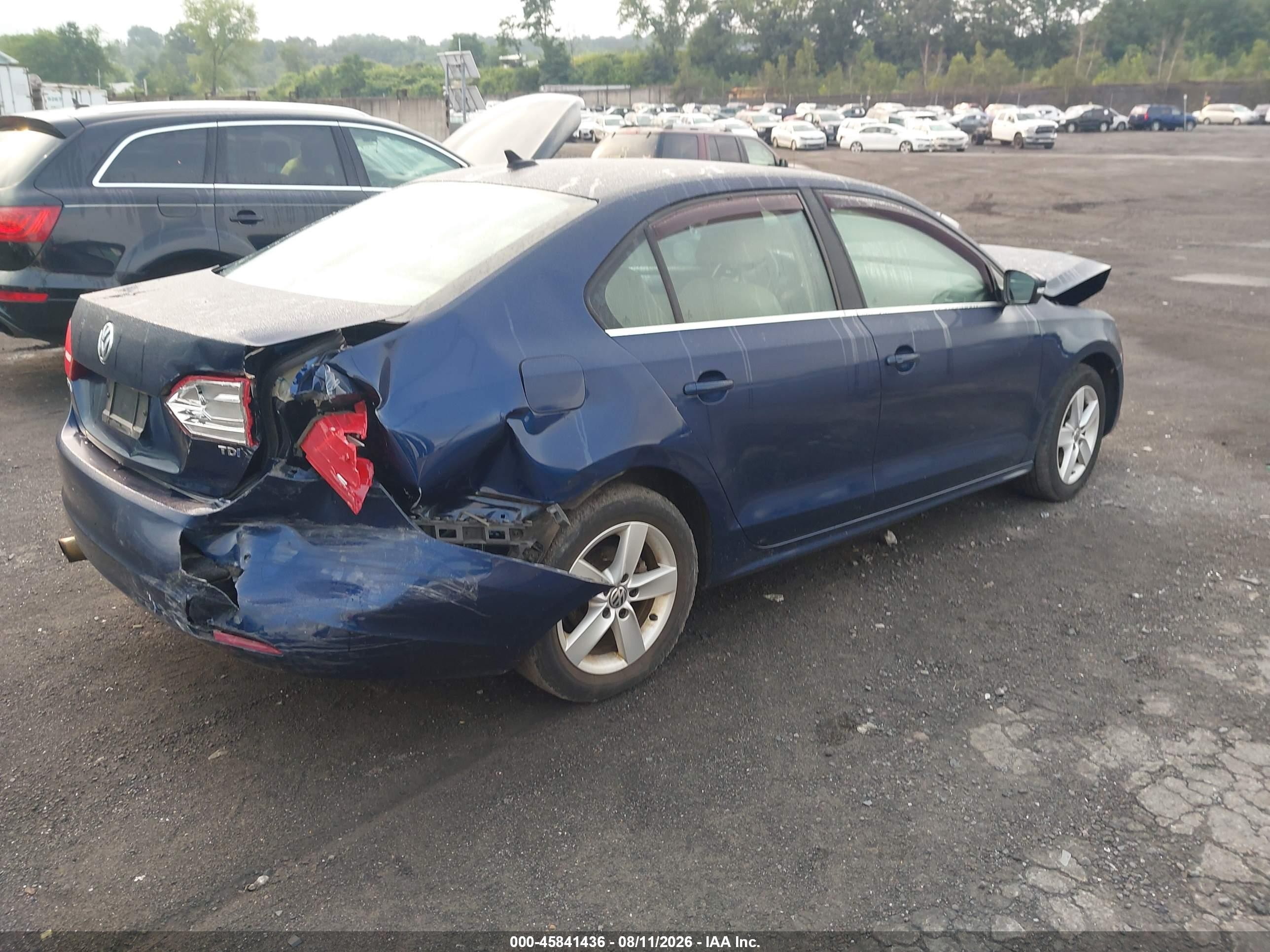 2012 Volkswagen Jetta 2.0l Tdi Blue vin: 3VWLL7AJ4CM407564