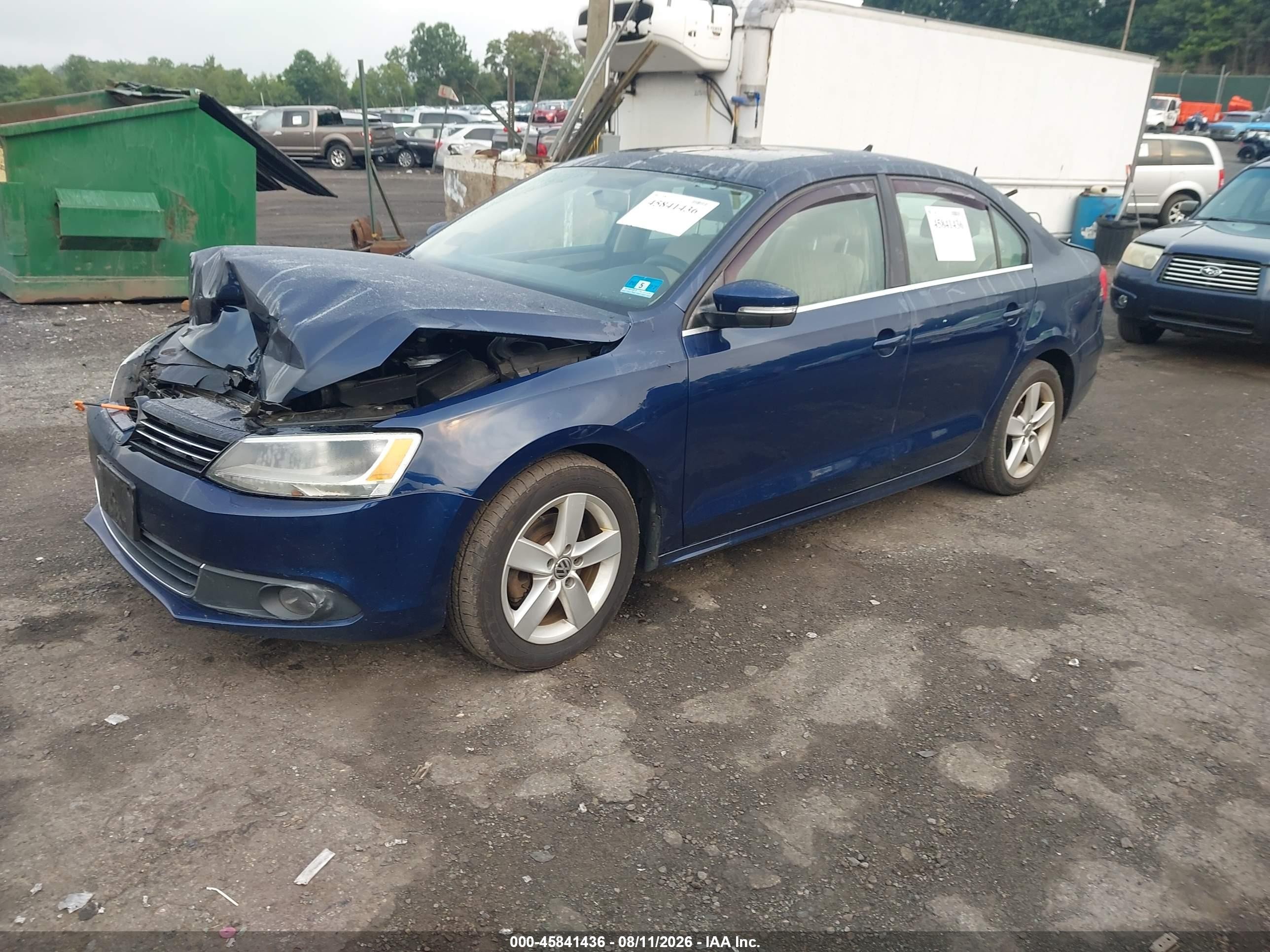 2012 Volkswagen Jetta 2.0l Tdi Blue vin: 3VWLL7AJ4CM407564