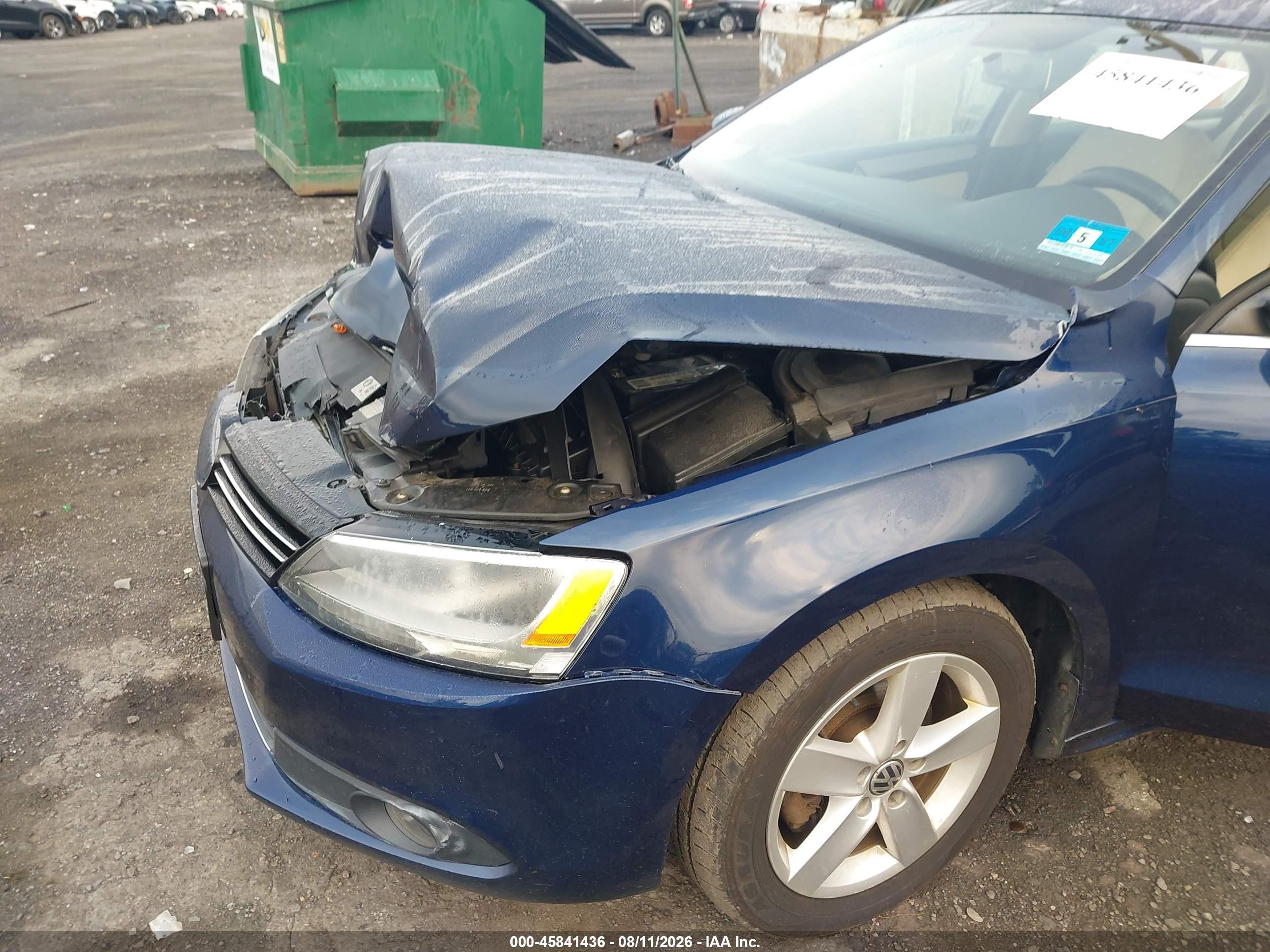 2012 Volkswagen Jetta 2.0l Tdi Blue vin: 3VWLL7AJ4CM407564